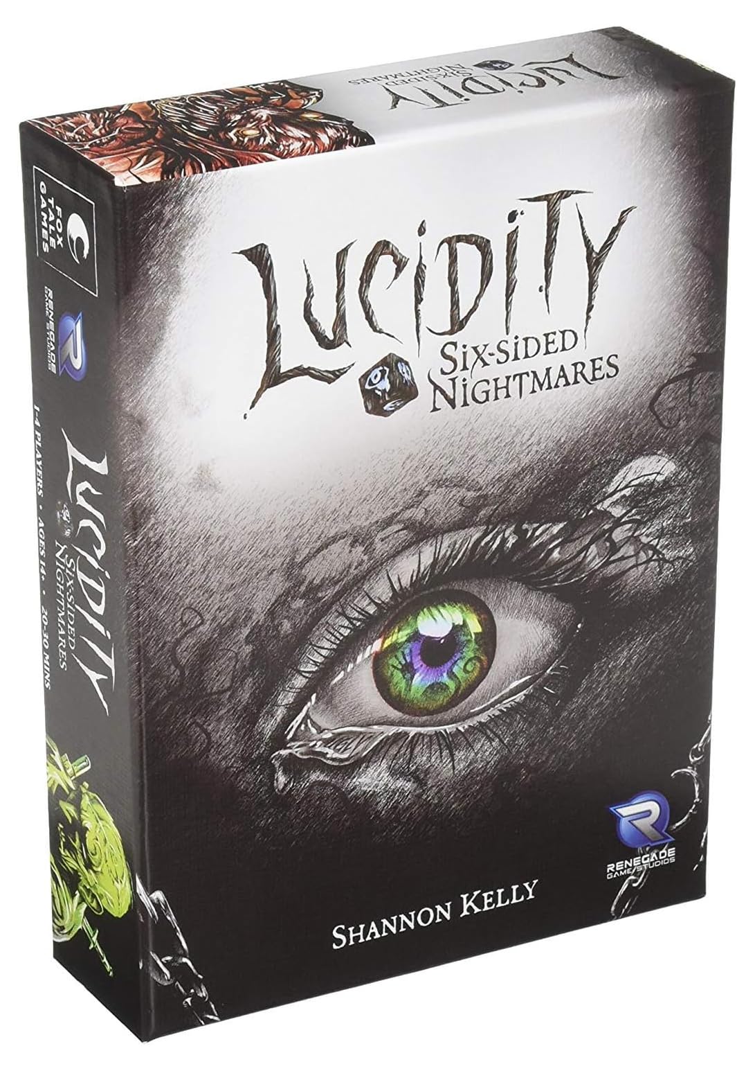 Lucidity: Six-sided Nightmares Board Game by Fox Tale Games | Strategic Horror Adventure Game for Adults & Teens | Perfect for Game Nights & Halloween Parties