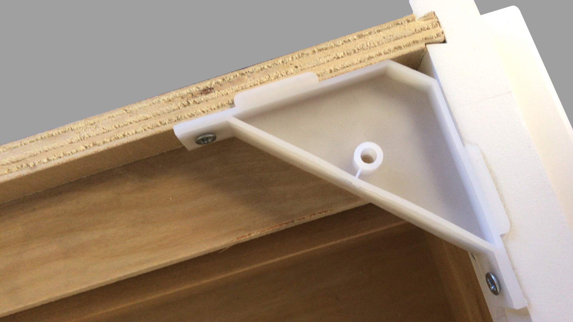 200-Pack Berta 90 Degree Cabinet Corner Brackets - Heavy Duty Plastic White Triangle Support Braces for Shelves, Cabinets & Furniture (Perfect for Home, Office & DIY Projects)