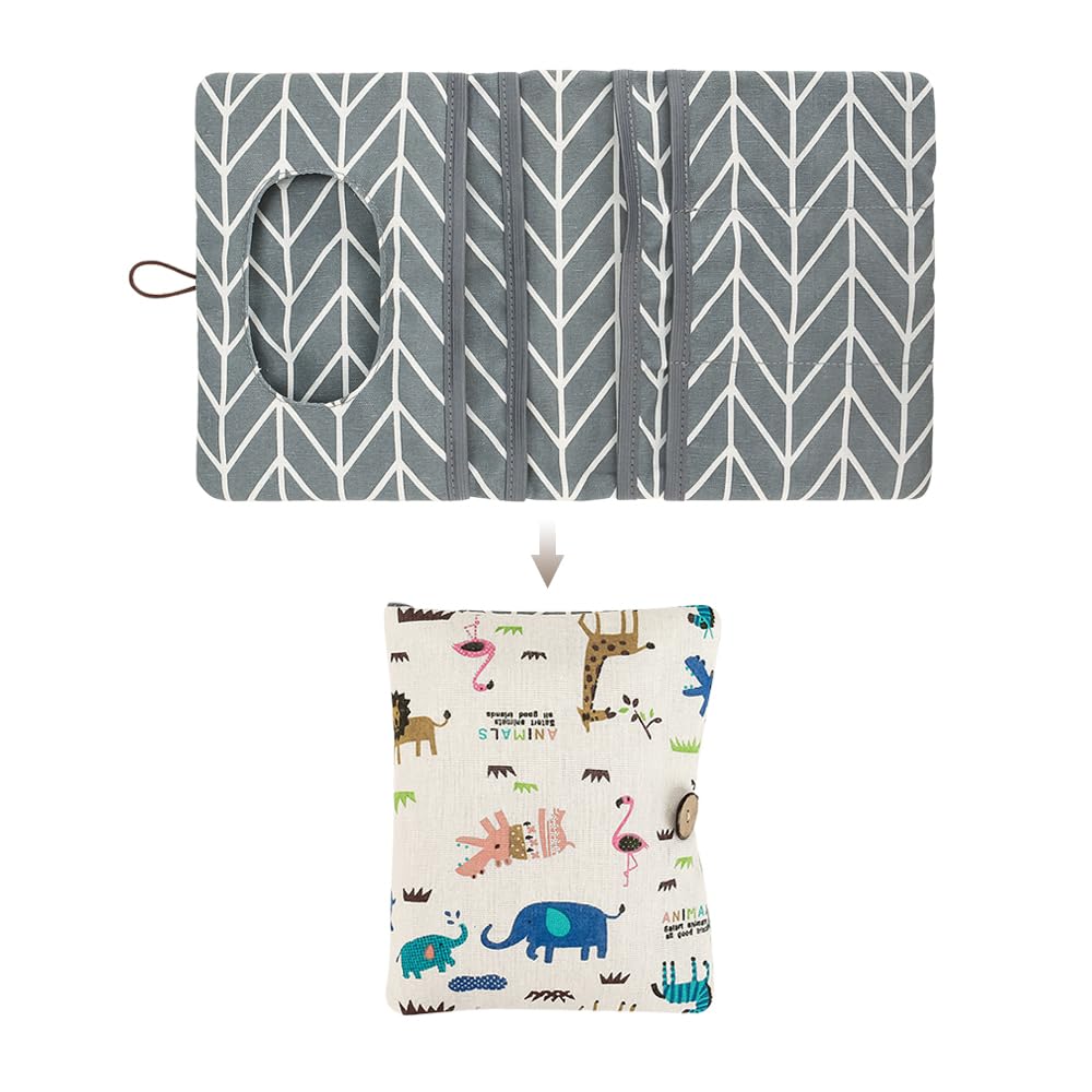HIOQFR Reusable Washable Baby Diaper Bag Organizer - Portable Diaper & Wipes Pouch for Travel, Nursery, and Pet Care - Perfect for On-the-Go Parents and Pet Owners