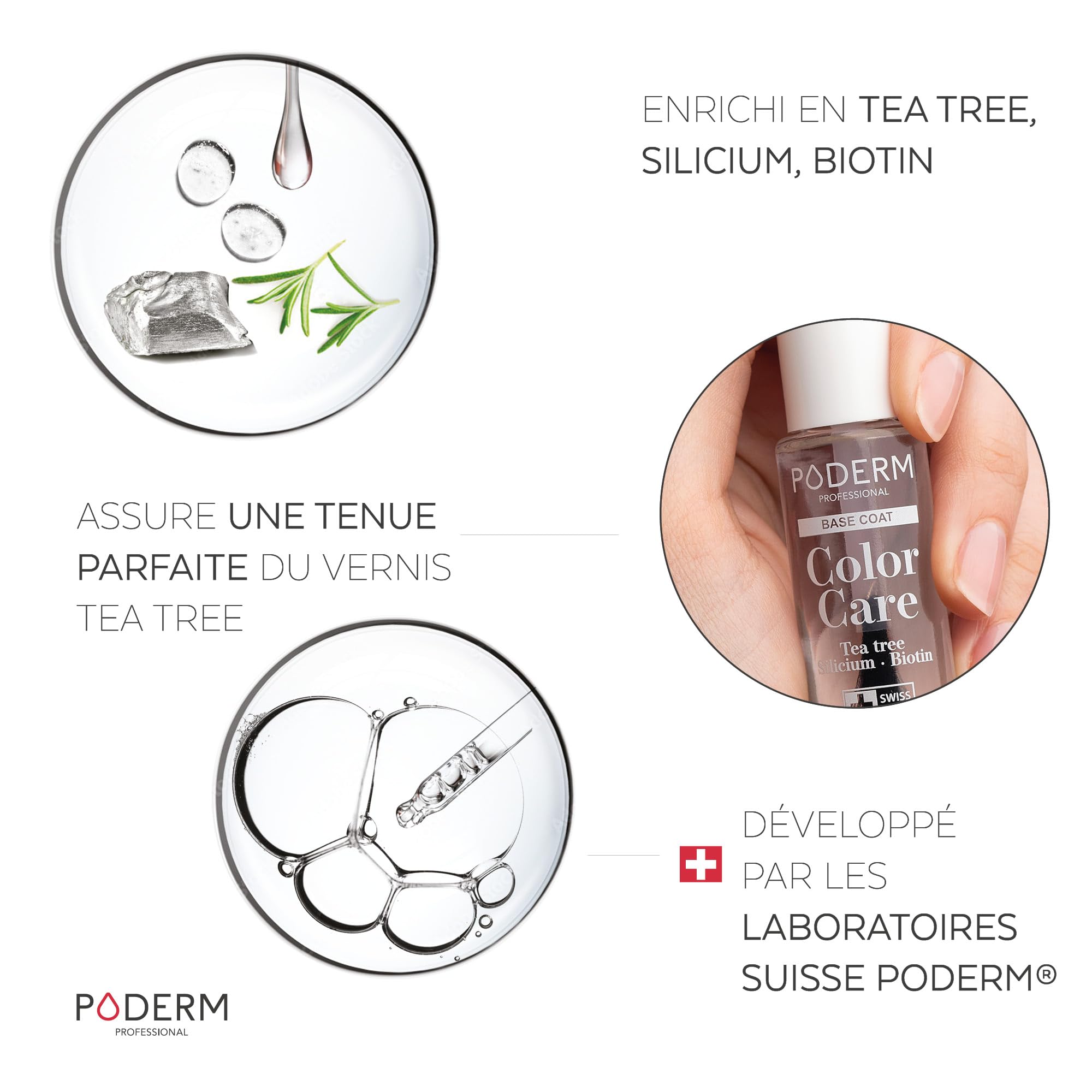 Poderm - Professional Nail Care Set | Base Coat & Top Coat for Perfect Shine & Protection | Vegan Swiss-Made Nail Treatment | Prevents & Repairs Yellow/Damaged Nails | Ideal for Salon & Home Manicures