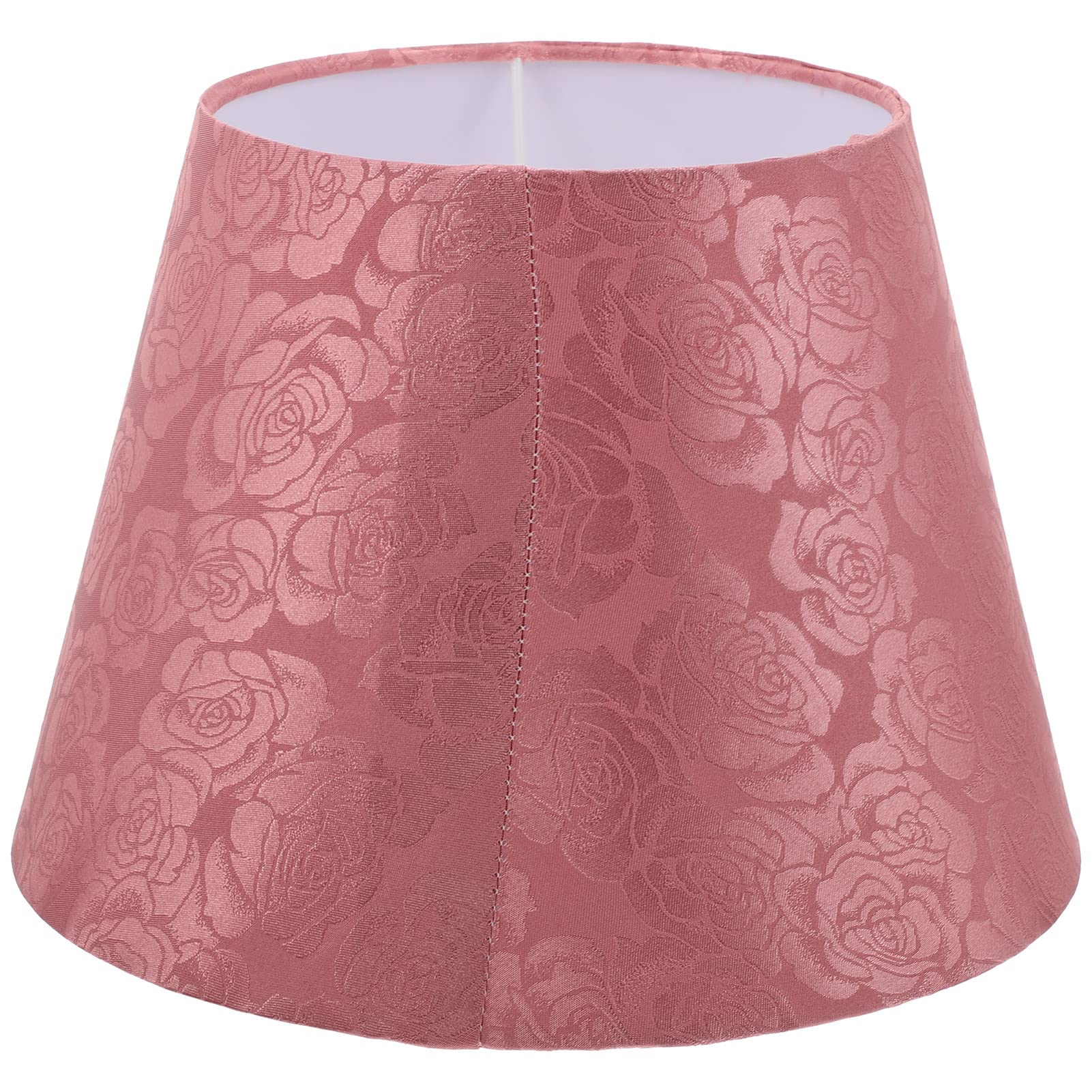 Beaupretty Floral Embroidery Fabric Clip-On Chandelier Lamp Shade - Pink Lampshade for Table, Wall & Ceiling Lights - Elegant Home Decor for Living Room, Bedroom & Dining Room Lighting