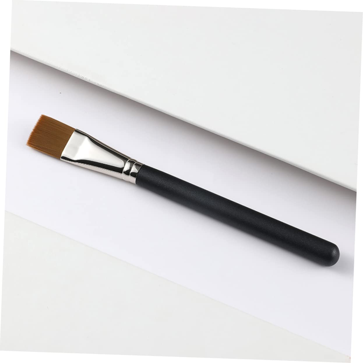 Beatifufu 2 Pack Ergonomic Face Mask Brush - Soft Flat Head Makeup Brush for Foundation & Liquid Cosmetics | Travel Size, Hypoallergenic for Sensitive Skin | Perfect for Daily Makeup & On-the-Go Touch Ups