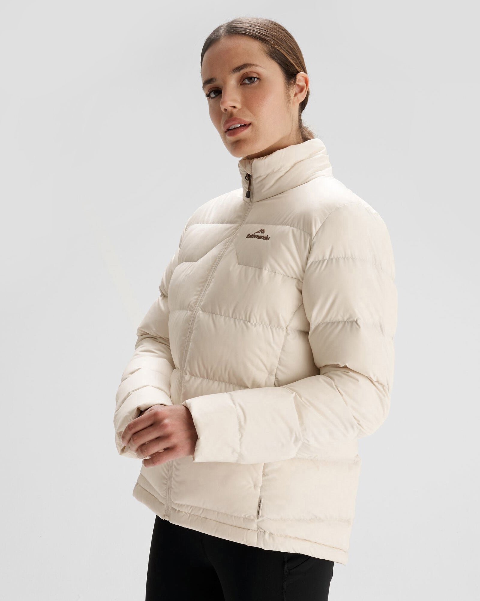 Women's Epiq Down Jacket - Lightweight Warm Winter Coat, Water-Resistant, Natural Color - Perfect for Outdoor Activities, Skiing & Cold Weather Fashion