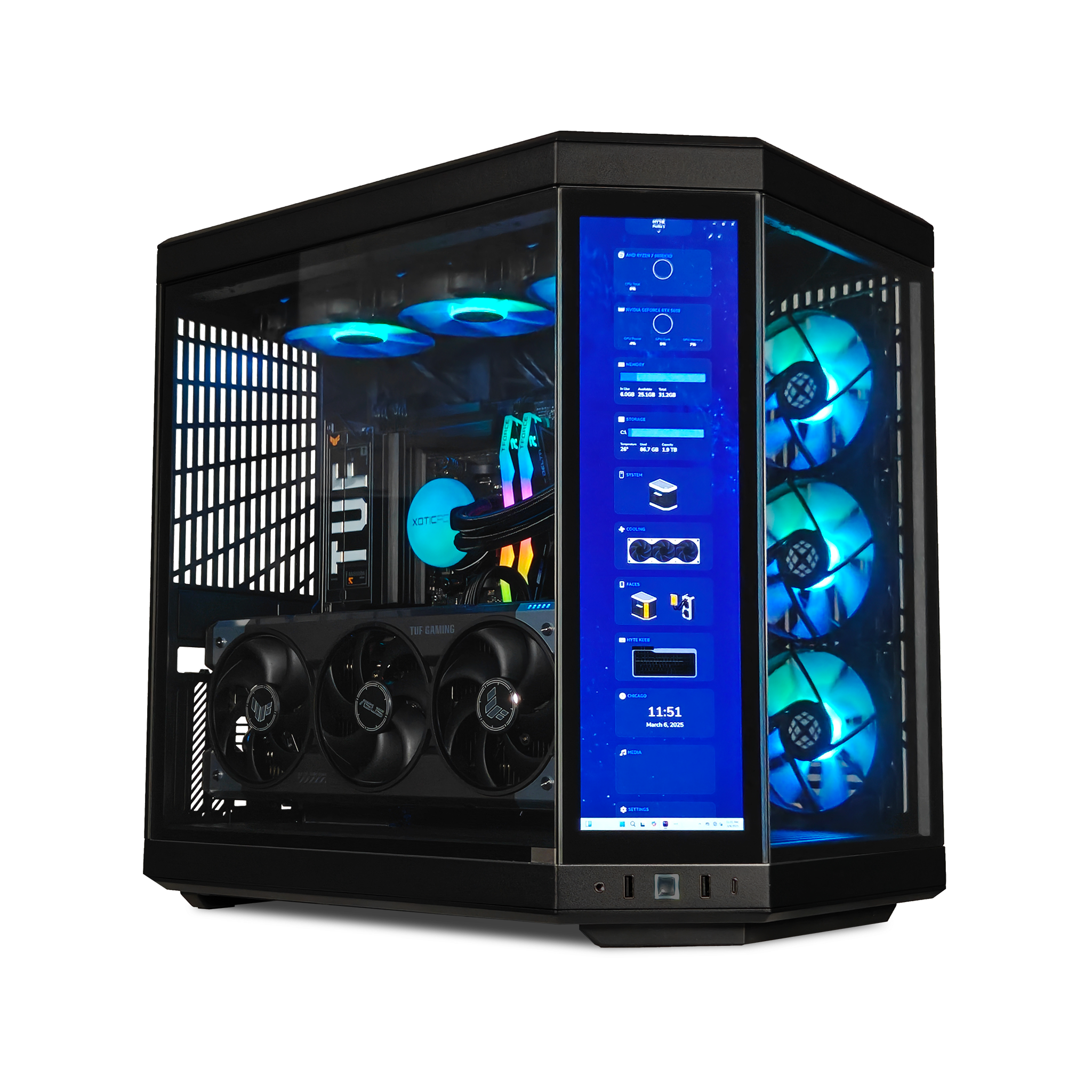XOTIC PC GX13 HYTE Extreme Gaming Desktop - AMD X870 RYZEN Processor, DDR5 RAM, High Performance PC for 4K Gaming, Streaming & VR - Perfect for Esports, Content Creation & Hardcore Gamers