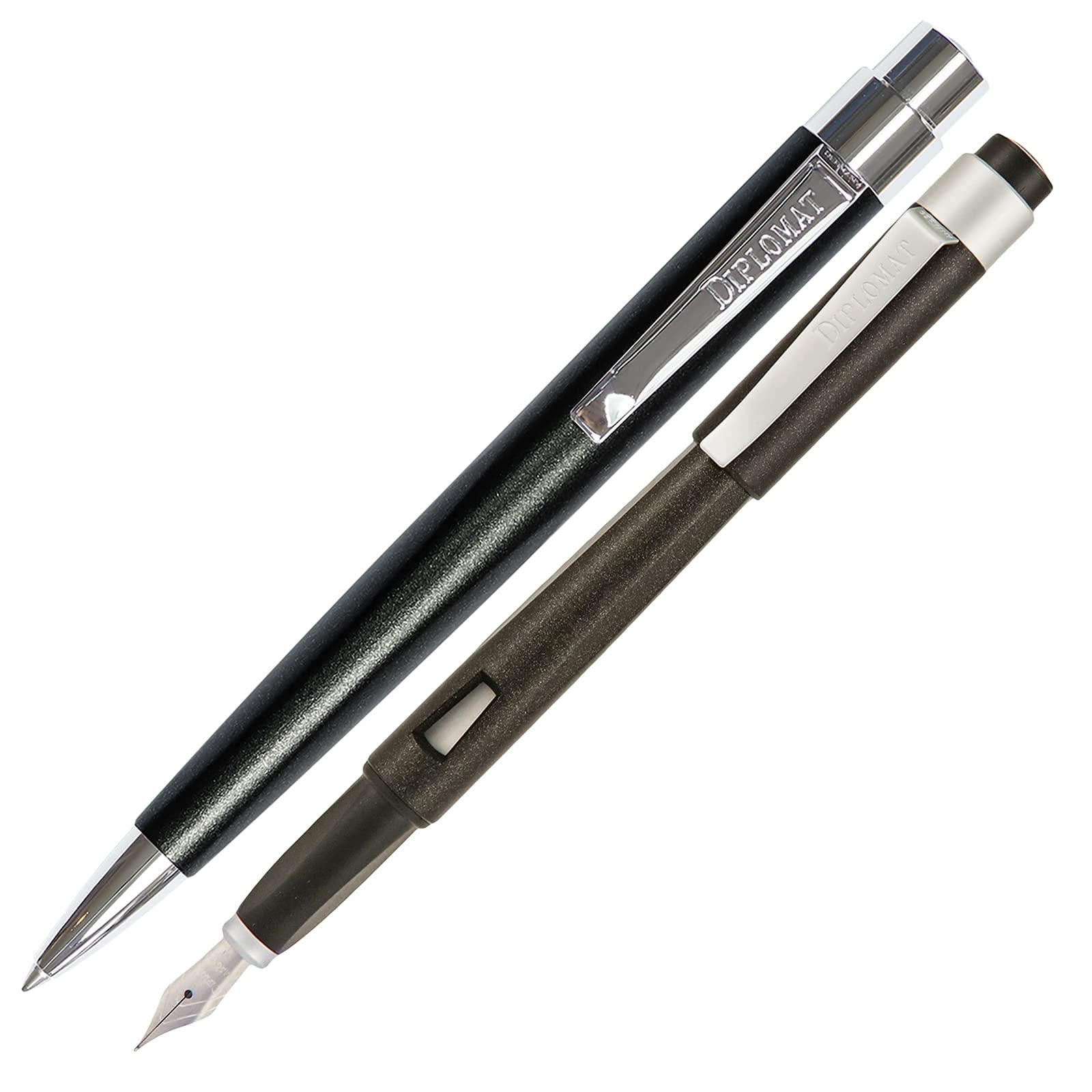 Diplomat Magnum Crow Black Fountain Pen Set - Premium Writing Instrument for Office, School & Gift Giving