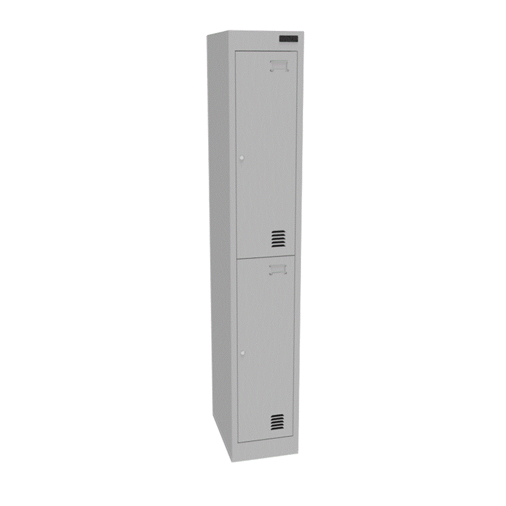 Europlan 2 Door Locker - Heavy Duty Steel School Gym Storage Cabinet with Adjustable Shelves - Perfect for Schools, Gyms, Offices & Home Storage Organization