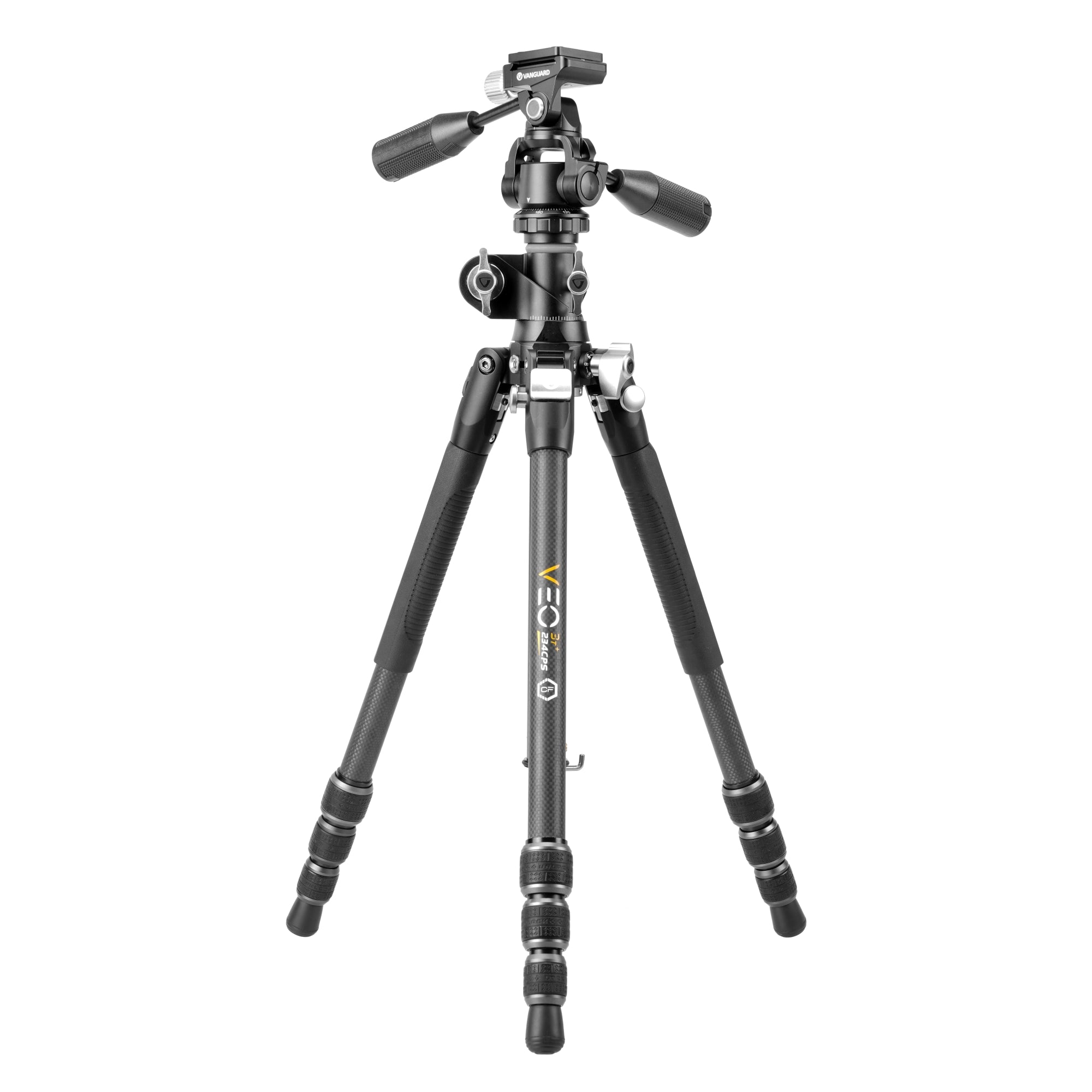 VEO 3T+ 234CPS Multi-Angle Carbon Fiber Travel Tripod with Pan Head - Lightweight Compact Camera Stand for Photography, Vlogging & Outdoor Adventures
