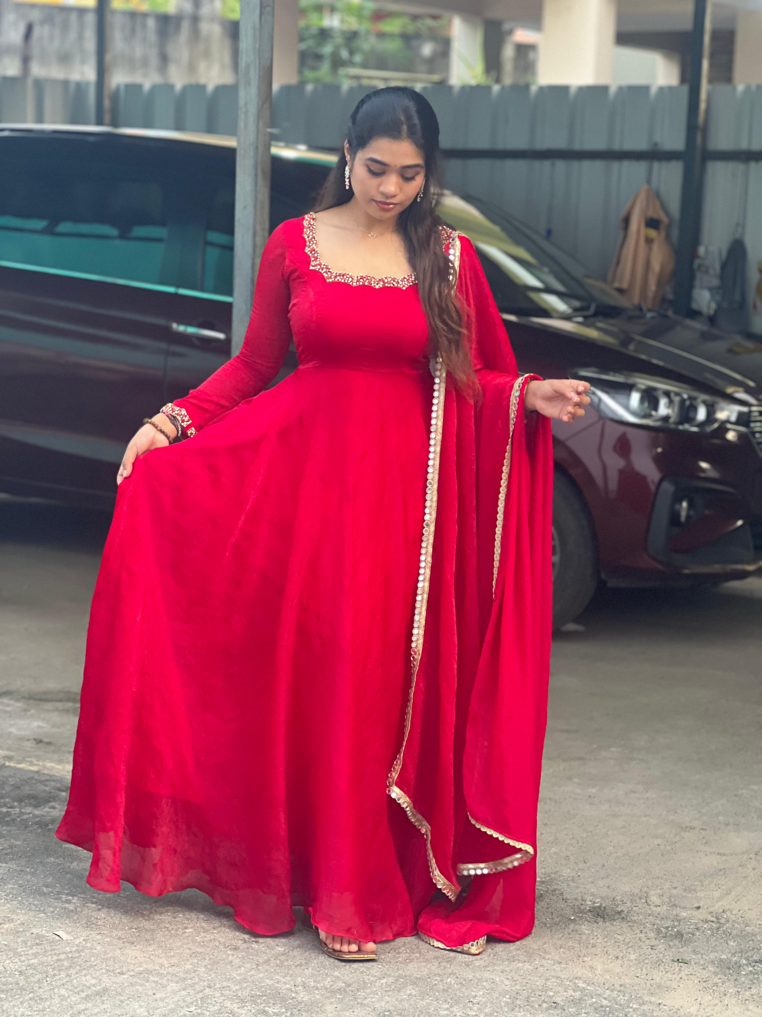 Jessy Premium Designer Anarkali Dress for Women - Elegant Indian Ethnic Wear for Weddings, Parties & Special Occasions | DD632