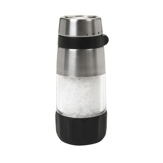 OXO Good Grips Salt Grinder - Adjustable Ceramic Mill for Coarse to Fine Salt, Refillable Glass Body - Perfect for Kitchen, Dining Table & Gourmet Cooking