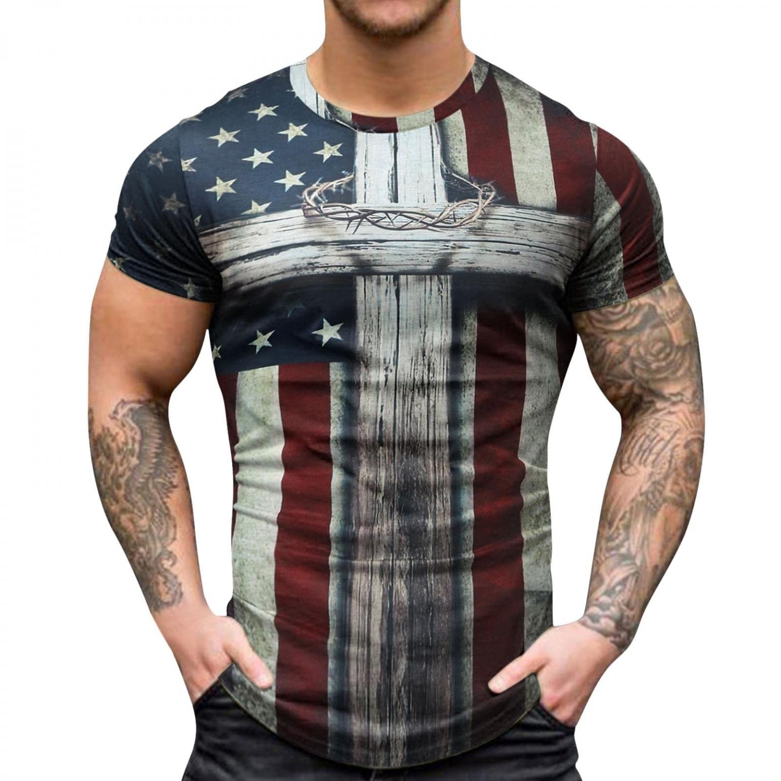 Men's 3D Graphic T-Shirts | Summer Optical Illusion Tees with Cool Designs | Short Sleeve Shirts for Casual Wear & Outdoor Activities