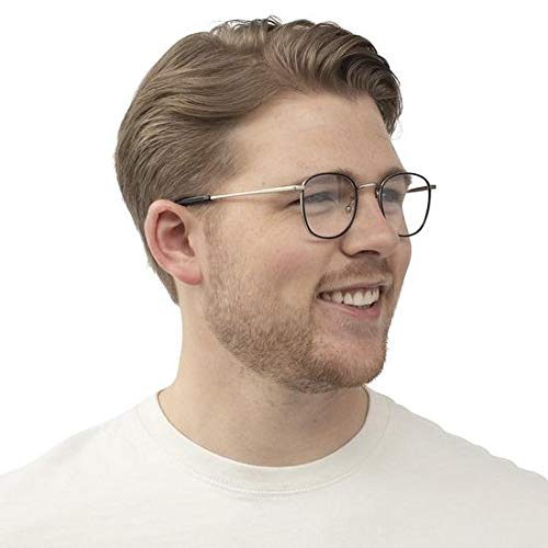 Eyebobs Inside Unisex Premium Reading Glasses for Men & Women - Square Frame Readers for Computer Work, Reading & Office Use