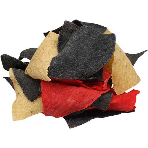 Authentic Mexican Red, Yellow & Blue 1/4 Cut Tortilla Chips with Vibrant Colors - 30lb Bulk Bag (1 Pack) | Perfect for Parties, Nacho Bars & Cinco de Mayo Celebrations