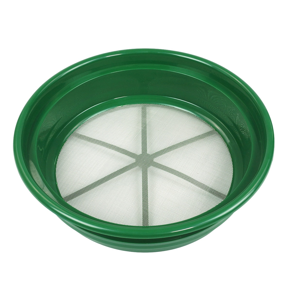3-Piece Green Plastic Gold Sifting Pan Classifier Set - Stackable Mesh Sizes 1/20 & 1/70 - Perfect for Gold Prospecting, Gem Hunting & Outdoor Adventures