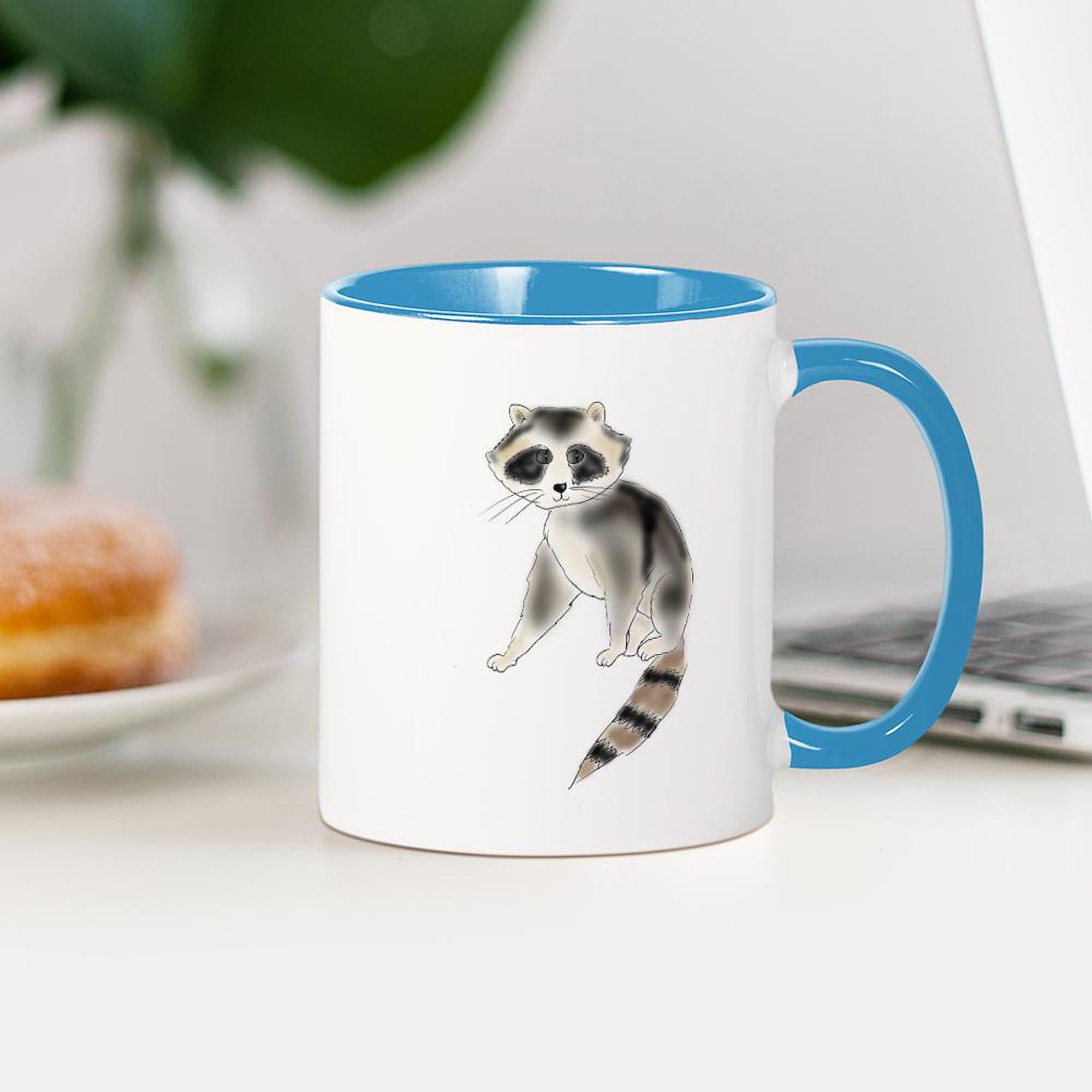 11 oz (325 ml) Ceramic Coffee Mug with Raccoon Design - Perfect for Home, Office & Gifts | CafePress