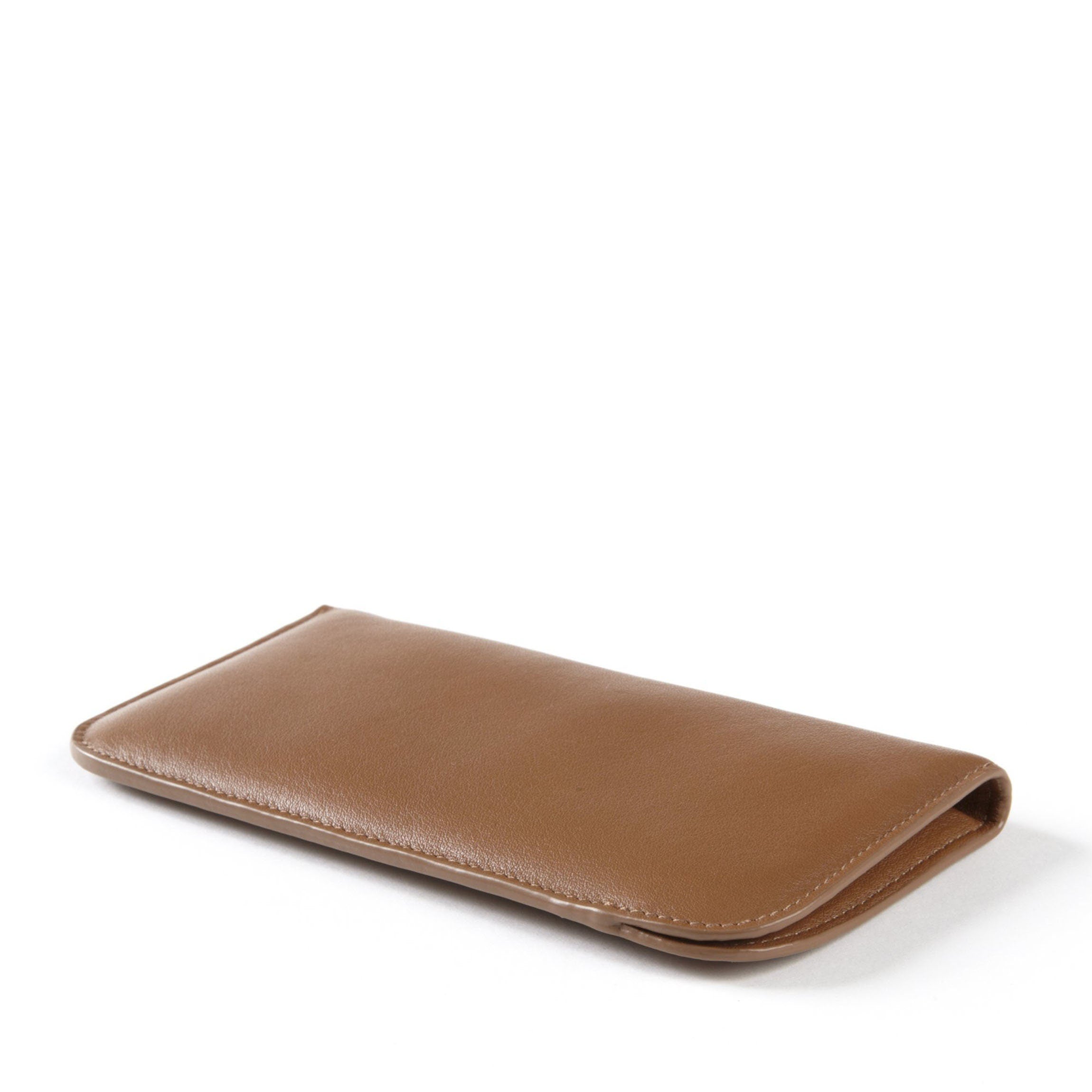 Premium Soft Leather Eyeglass Case in Cognac Brown - Protect Your Glasses at Home, Office & Travel