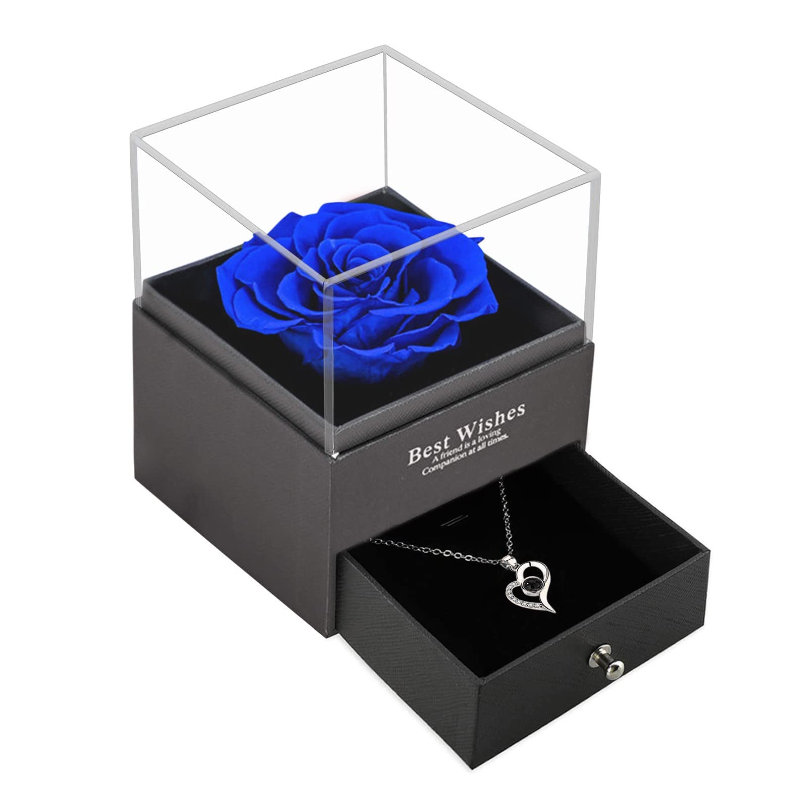 Handmade Rose Flower Preservation Box - Valentine's Day Gift, Mother's Day Jewelry Storage Container with Large Capacity (Size A, One Size) | Perfect for Wedding Decor, Anniversary Gifts & Home Organization