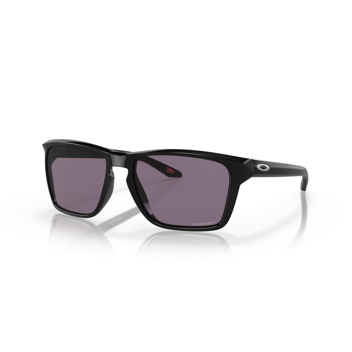 Oakley Sylas Sunglasses - Low Bridge Fit, Polished Black Frame with Prizm Grey Lenses (0OO9448F 944801) - Perfect for Running, Cycling & Outdoor Sports