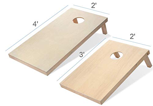LED Cornhole Game Set with Built-in Lights - 4'x2' Portable Cornhole Boards, Includes 8 Bean Bags & Carrying Case - Perfect for Backyard Parties, Tailgating, and Outdoor Nighttime Fun