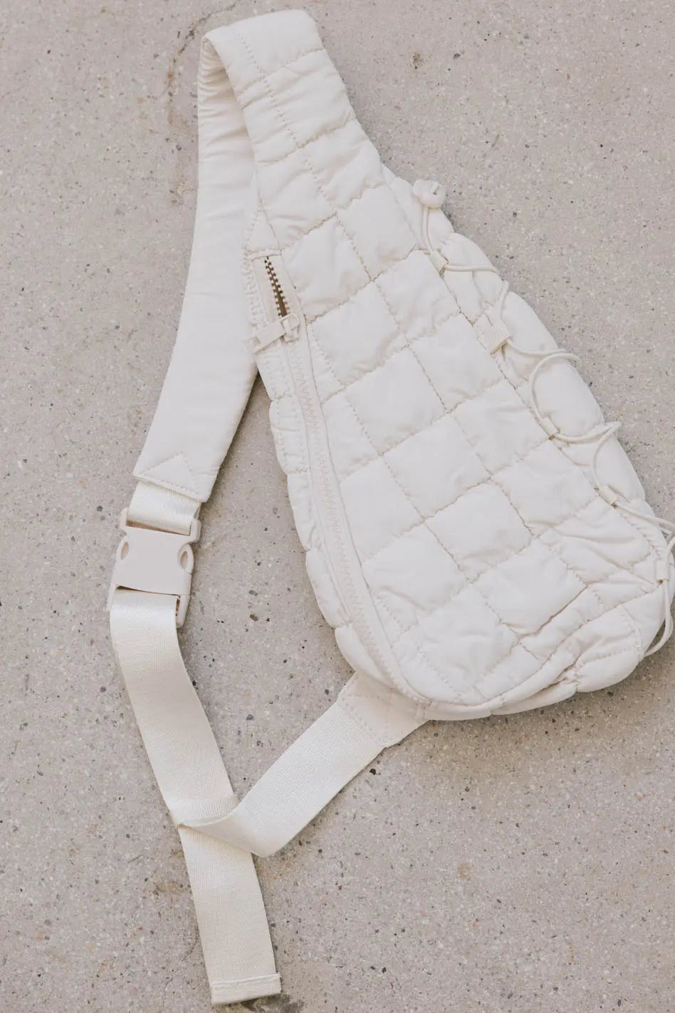 Stylish Aliyah Quilted Sling Bag in Ivory - Perfect for Women's Casual Outings, Travel & Everyday Use
