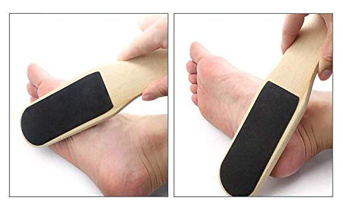 Dual Sided Wooden Foot Scraper - Hard & Dead Skin Callus Remover Pedicure Tool for Smooth Feet - Perfect for Home Spa, Pedicure & Foot Care Routine (Pack of 1)
