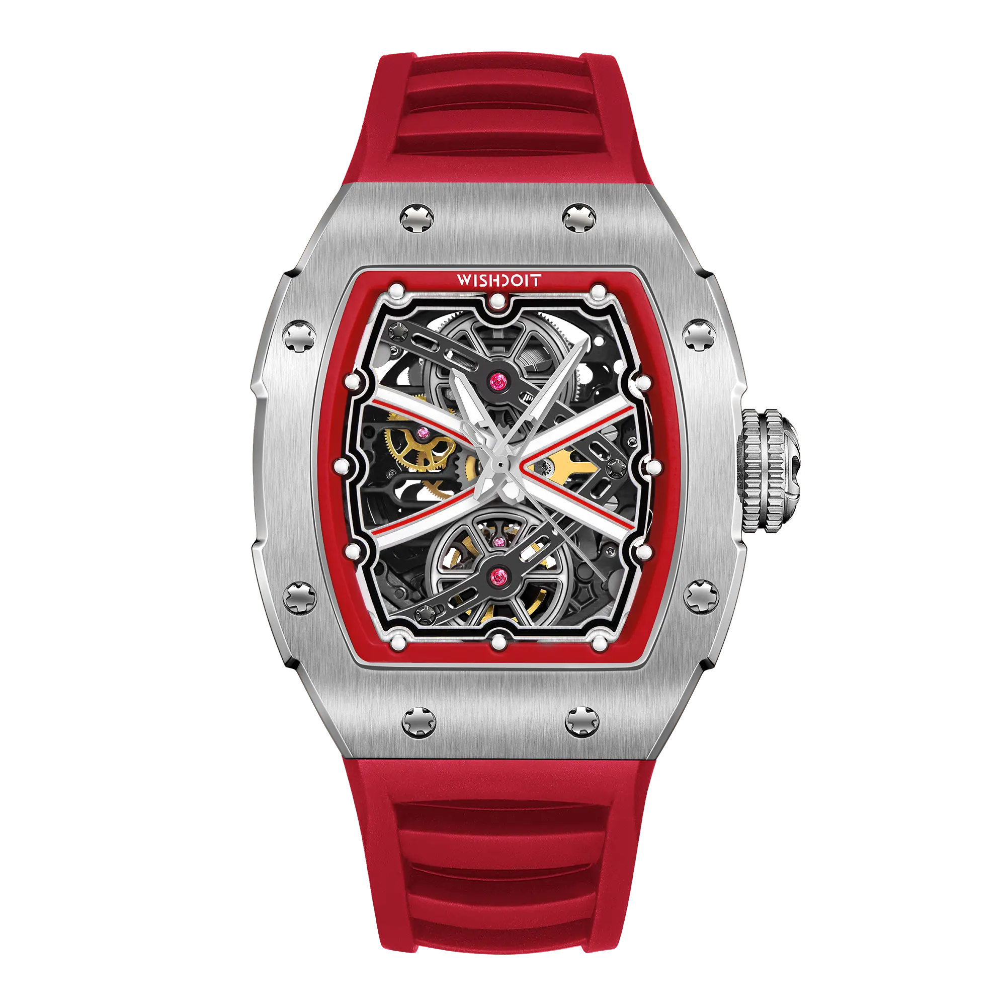 Skeleton Mechanical Luminous Watch for Men - Glow in The Dark Stainless Steel Automatic Wristwatch - Perfect for Night Running, Outdoor Adventures & Formal Occasions