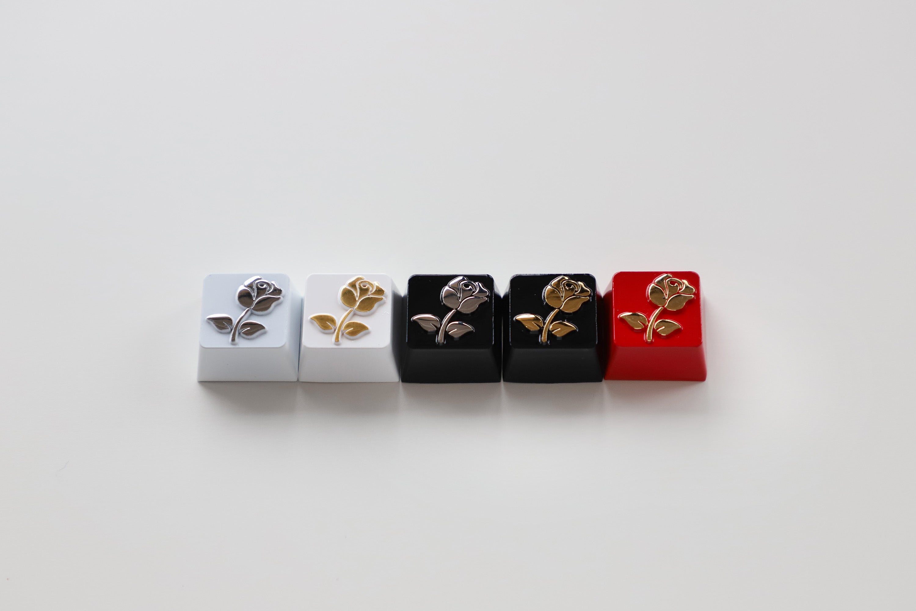 Personalized Rose Metal Keycap - Zinc Alloy Custom Keycap for Mechanical Keyboard, Unique Love Letter Design - Perfect for Gaming, Typing & Gift Giving