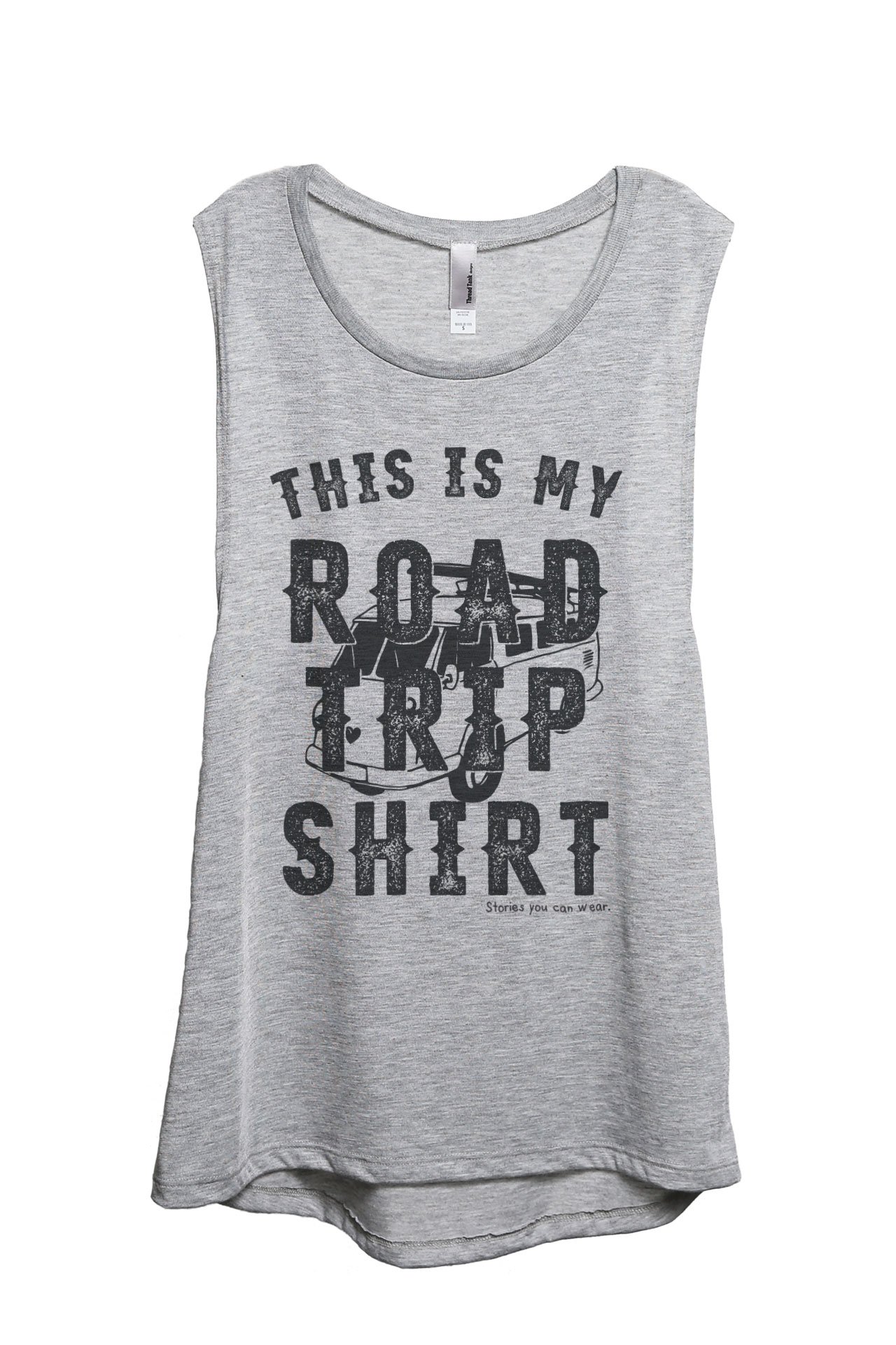 Women's Sleeveless Muscle Tank Top - Comfortable Road Trip Shirt for Summer Travel & Outdoor Adventures | Breathable Workout Tee for Gym, Hiking & Casual Wear
