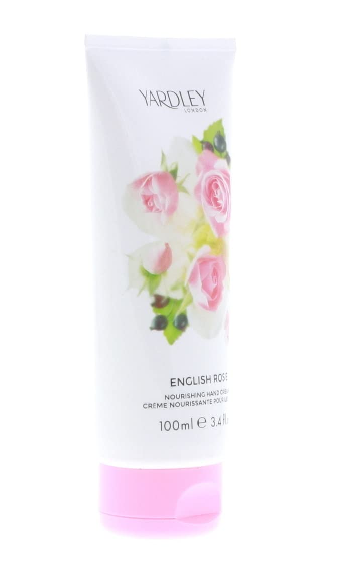 Yardley English Rose Nourishing Hand Cream 3.4 oz - Moisturizing & Hydrating for Dry Skin - Perfect for Home, Office & Travel Use