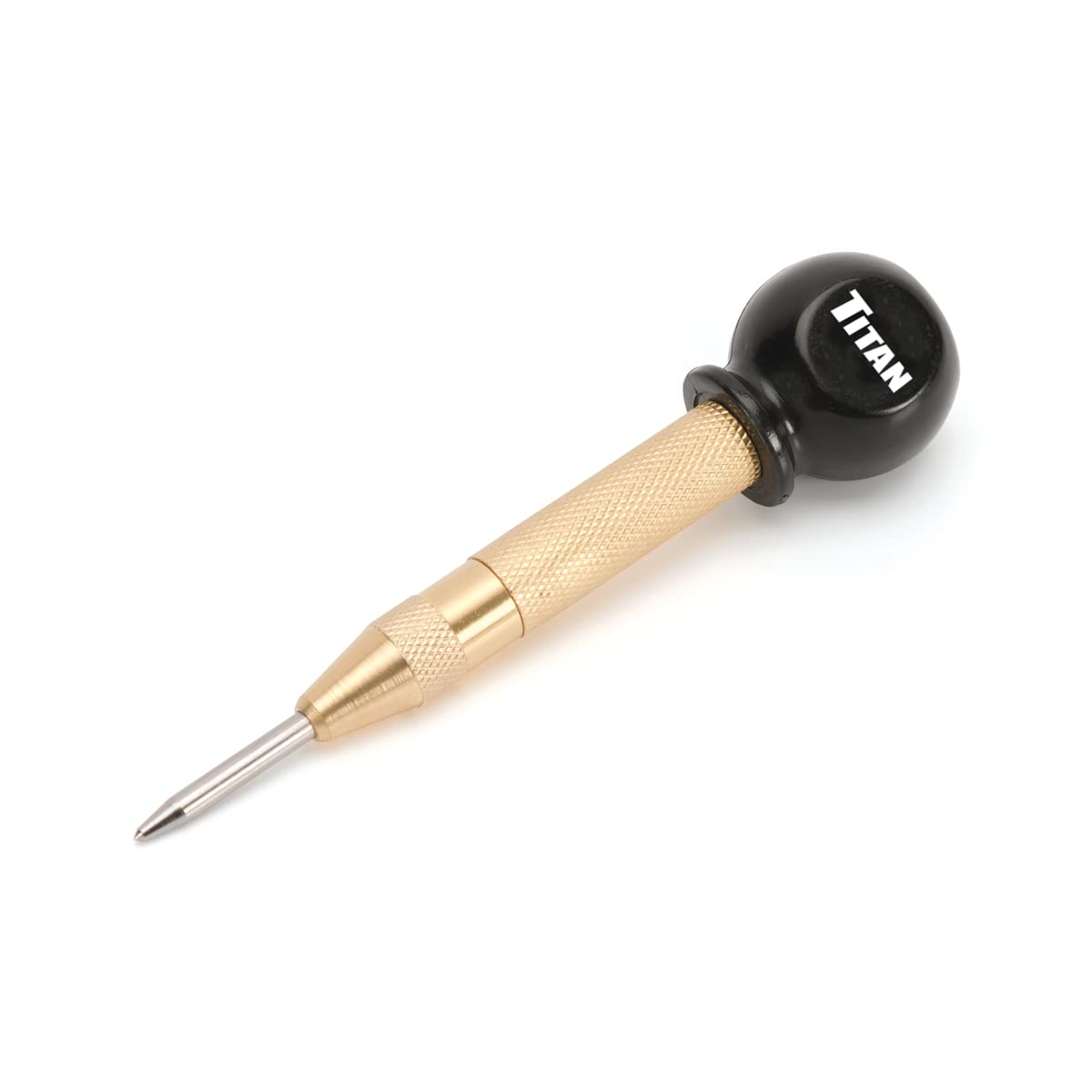 Titan Tools 17100 Automatic Center Punch - Precision Metalworking Tool for Drilling & Engraving | Perfect for DIY, Woodworking, and Metal Fabrication Projects