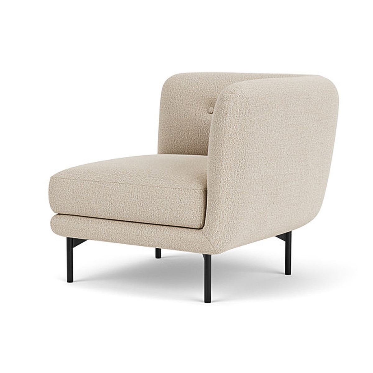 Alfred Boucle Left 1 Seater Modular Sofa - Modern Accent Chair for Living Room, Bedroom & Office - Comfortable Small Space Furniture