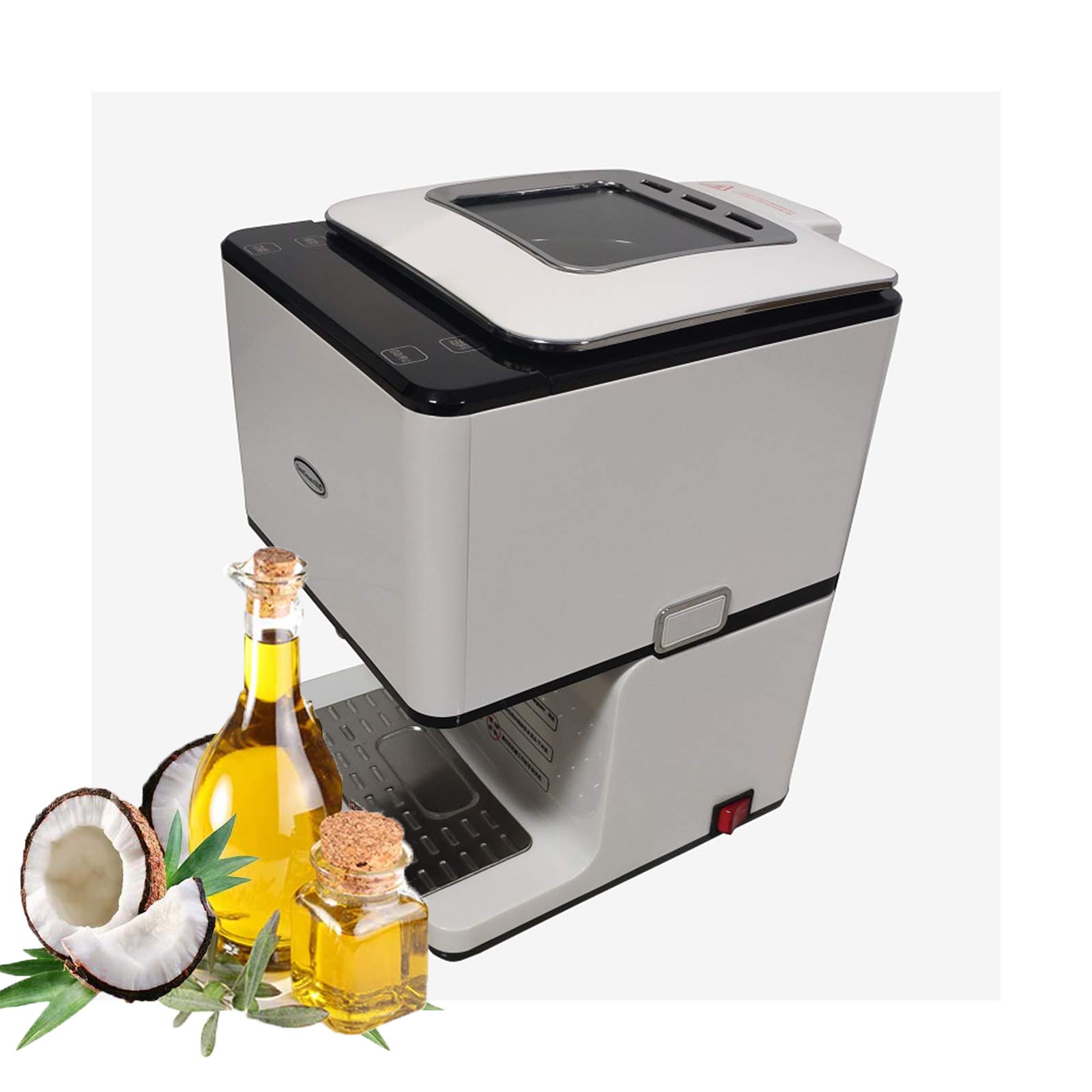 800W Automatic Oil Press Machine for Home Use - Cold & Hot Oil Extractor for Almond, Peanut, Sesame, Flaxseed & Walnut Kernel - Perfect for Healthy Cooking & DIY Essential Oils
