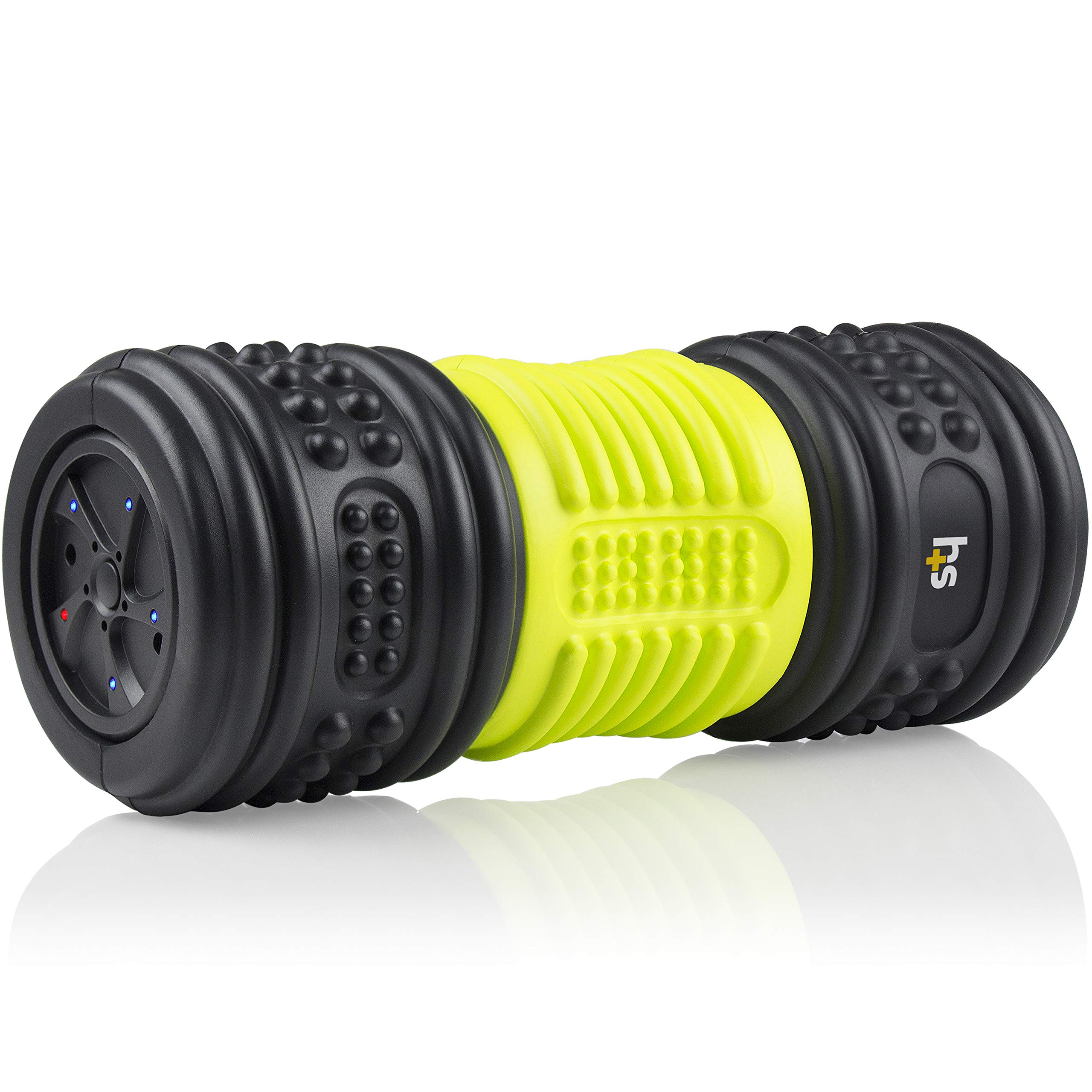 HealthSmart Vibrating Foam Roller - 4-Speed Deep Tissue Massage Roller for Muscle Recovery, Physical Therapy & Workout - Firm Density Foam Roller for Athletes, Gym & Home Use