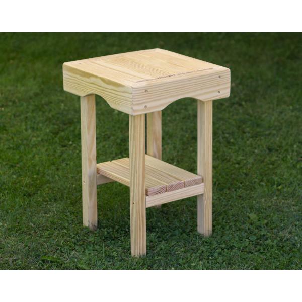 Treated Pine Square End Table - Sturdy & Stylish Side Table for Living Room, Bedroom, or Patio - Perfect for Coffee, Books, and Decor