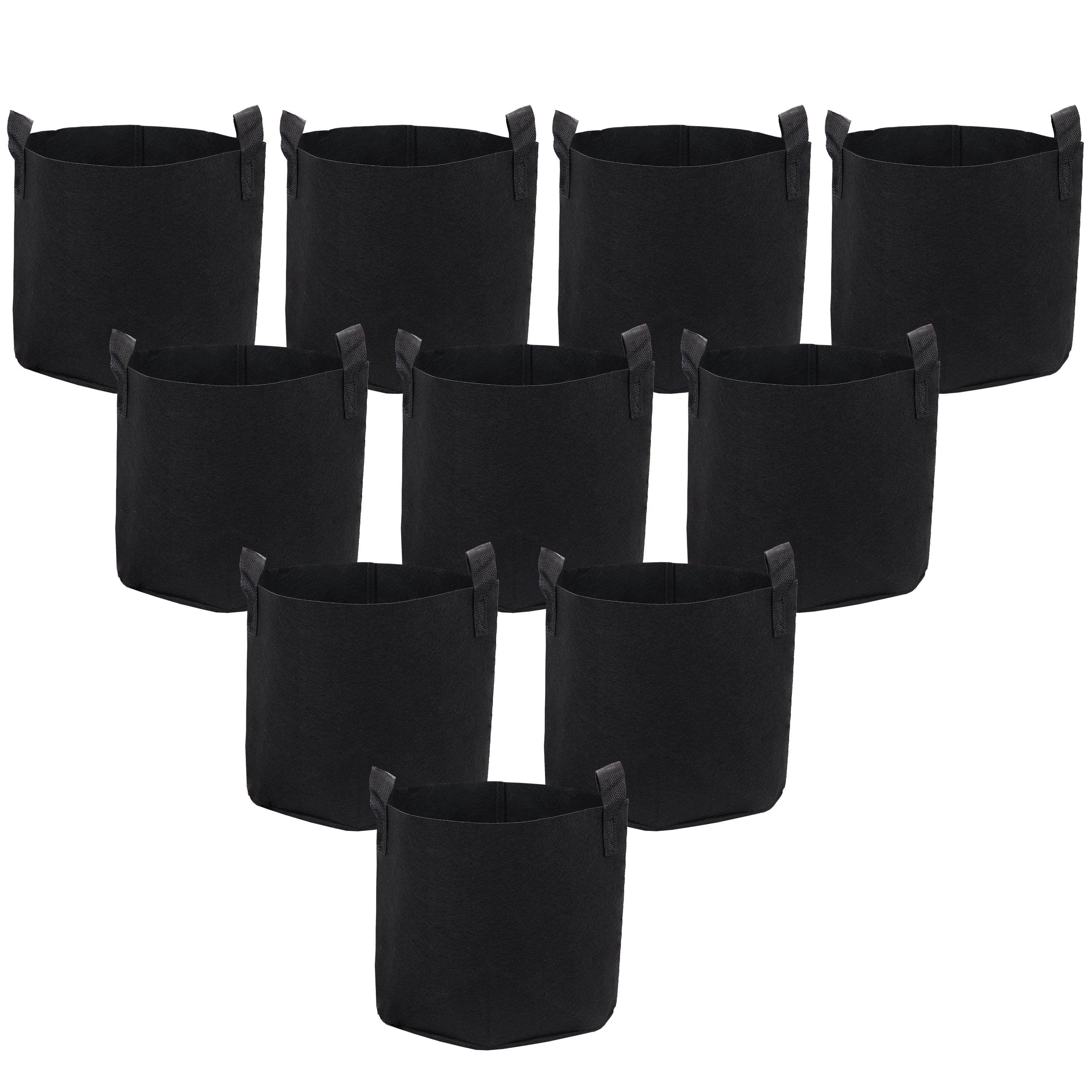Premium Black Garden Grow Bags for Vegetables & Plants - Heavy Duty Fabric Pots with Reinforced Handles - Ideal for Raised Beds, Container Gardening & Urban Farming