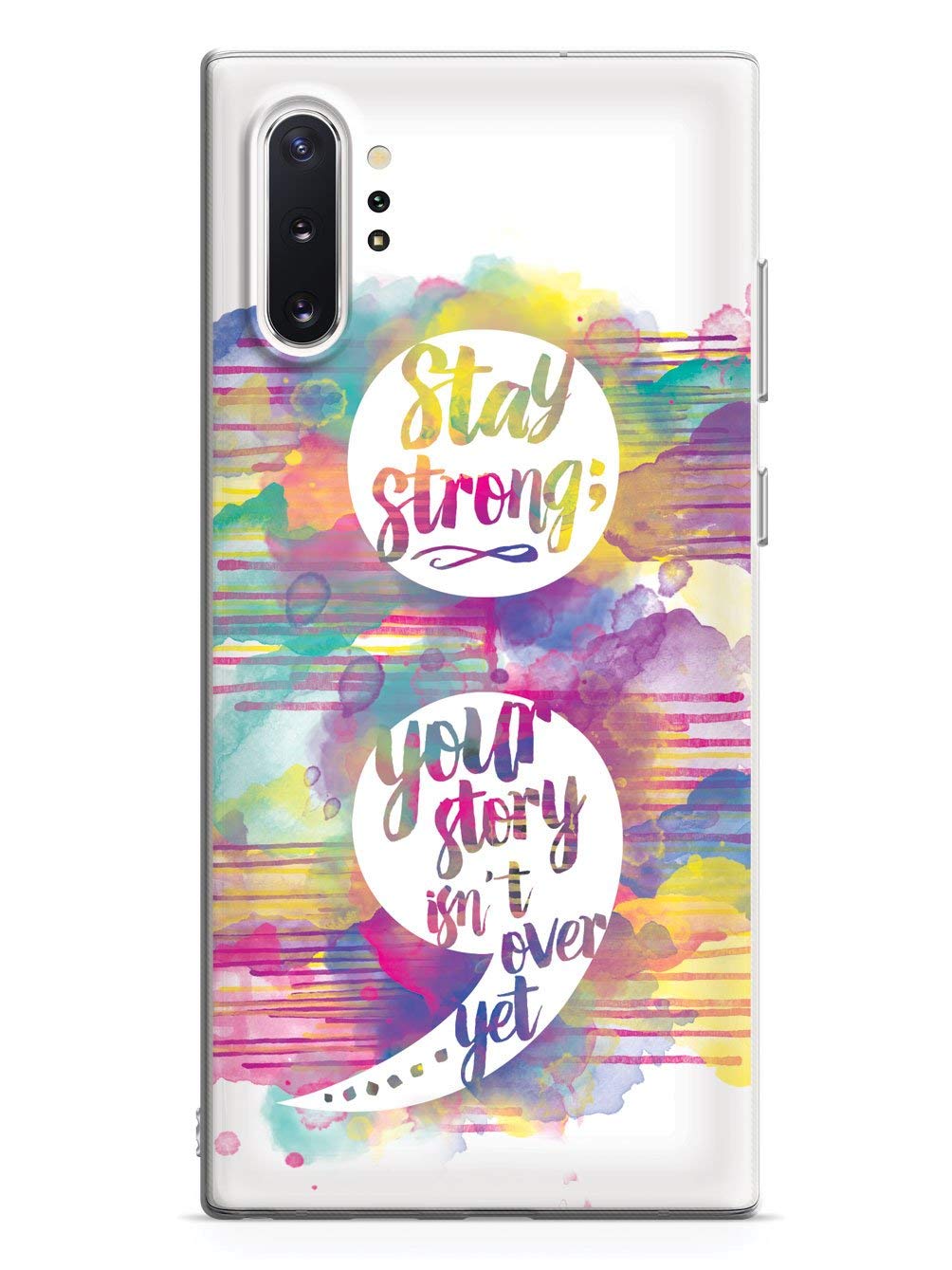 Inspired Cases - Samsung Galaxy Note 10 Plus Case with 3D Textured Design - Shockproof Protective Phone Cover for Galaxy Note 10+ - Perfect for Daily Use, Travel & Outdoor Activities - Supports Semi Colon Project