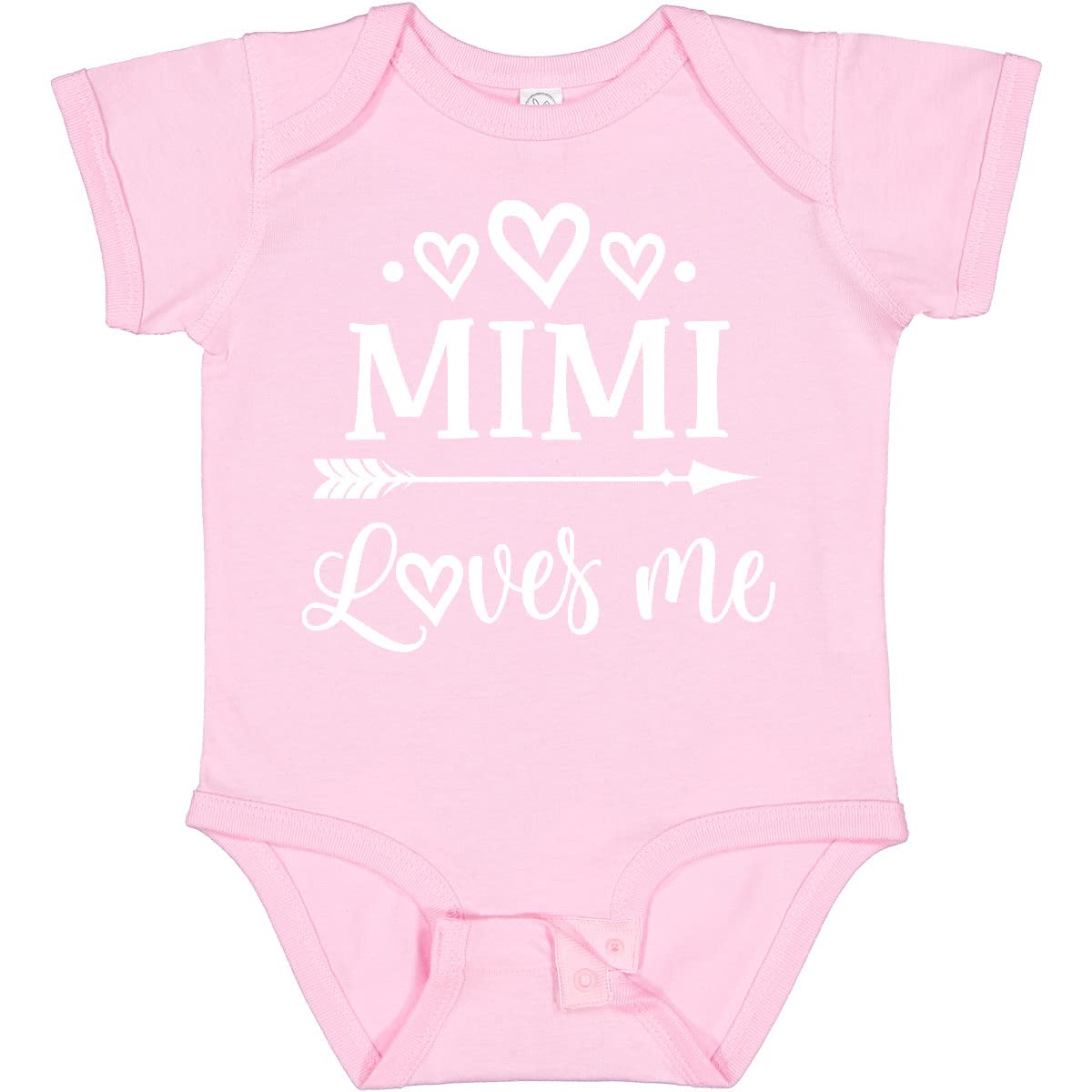 Inktastic Mimi Loves Me Baby Bodysuit - Soft Cotton Cute Infant Onesie for Newborns & Toddlers - Perfect for Family Photos, Playdates & Everyday Wear