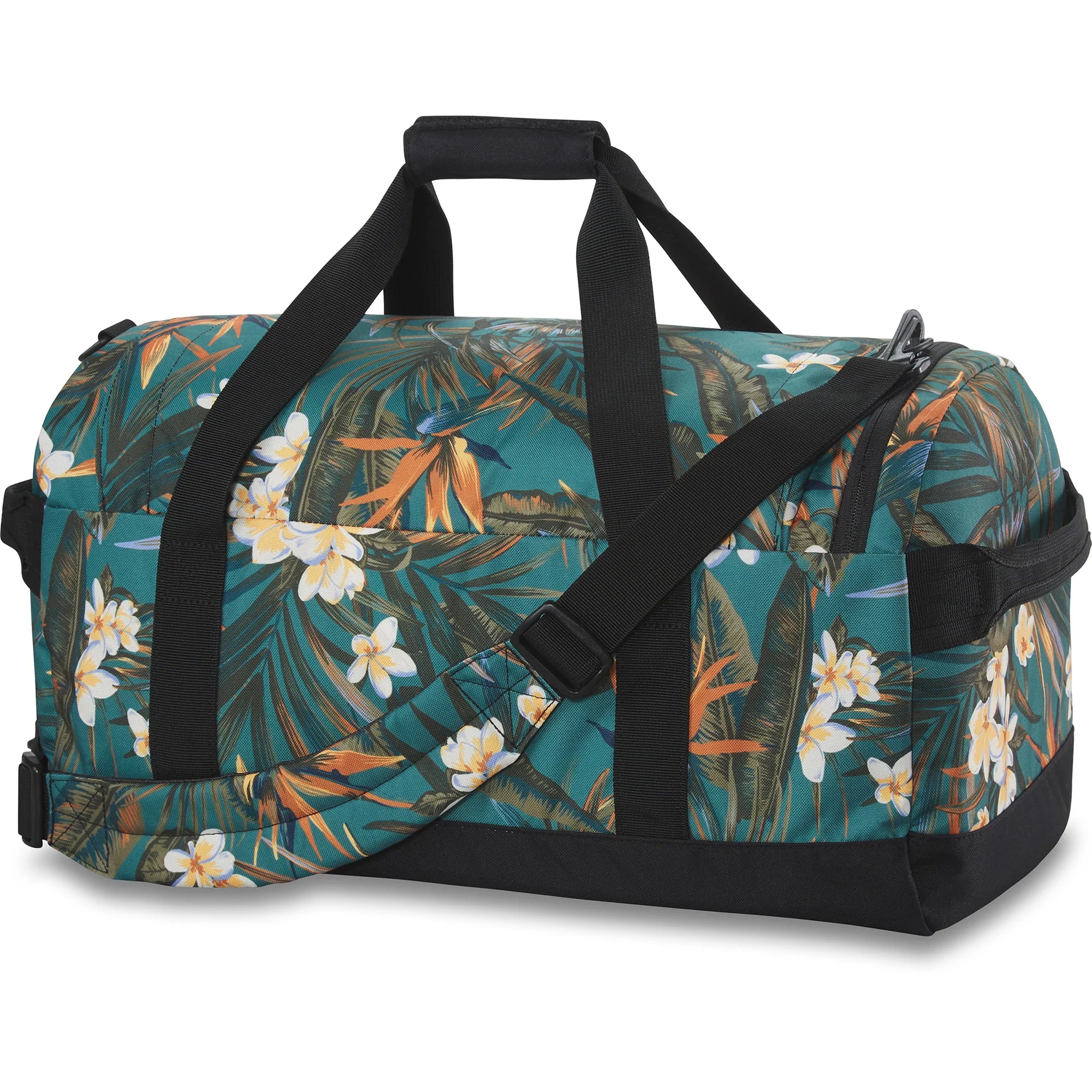 Dakine EQ Duffle 35L Travel Duffel Bag - Emerald Tropic Green - Water-Resistant Gym & Sports Gear Bag for Travel, Workout, Camping & Weekend Getaways