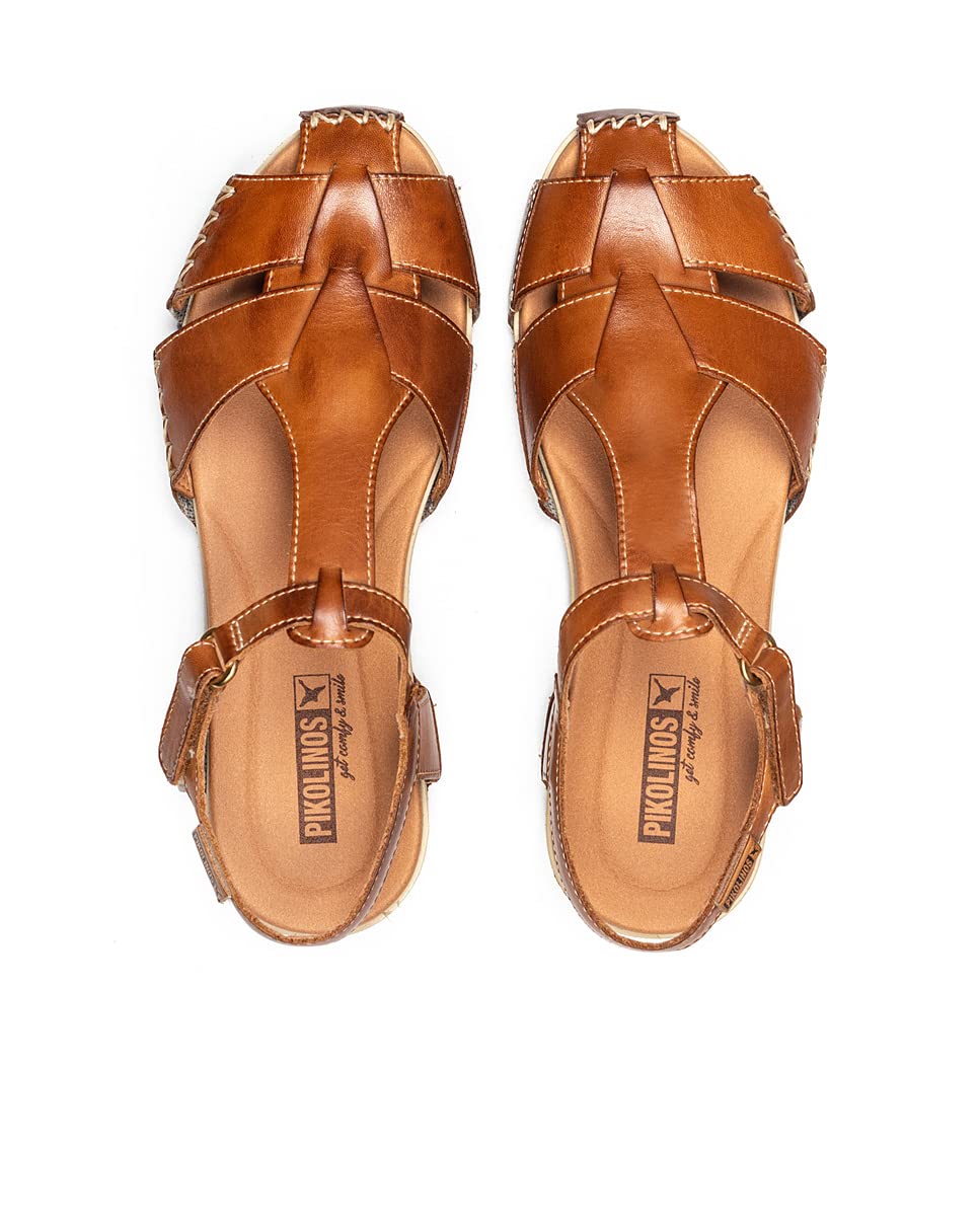 PIKOLINOS Women's Leather Flat Sandals - Comfortable Tenerife Style for Casual Wear & Summer Outfits