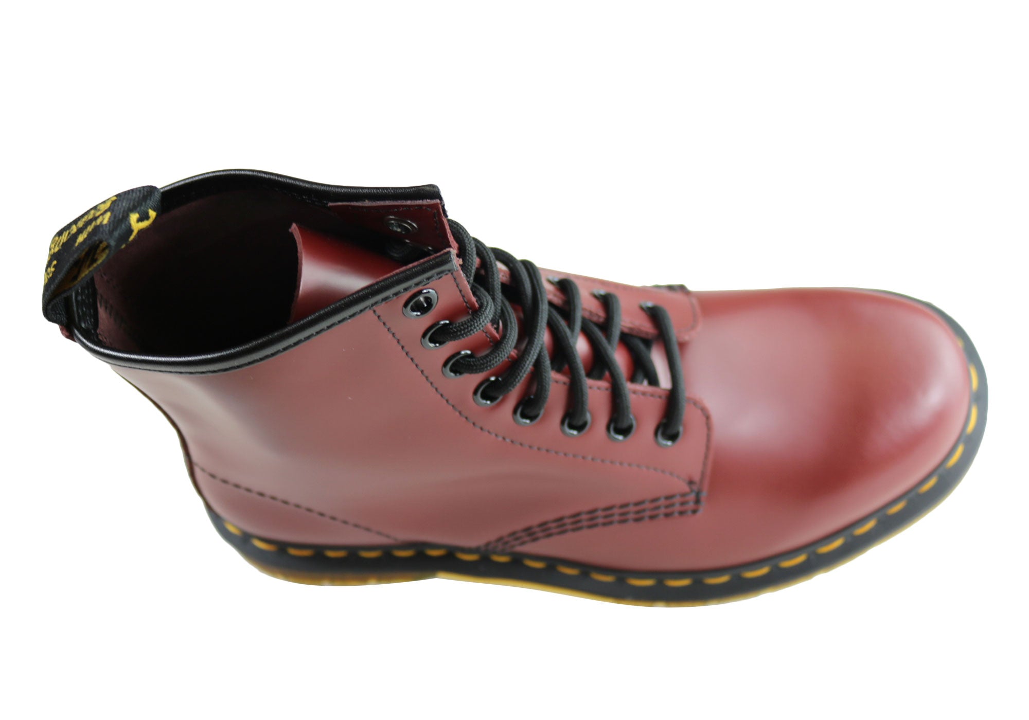 Dr. Martens 1460 Cherry Red Smooth Leather Unisex Lace-Up Boots - Stylish & Durable for Everyday Wear, Work & Outdoor Adventures