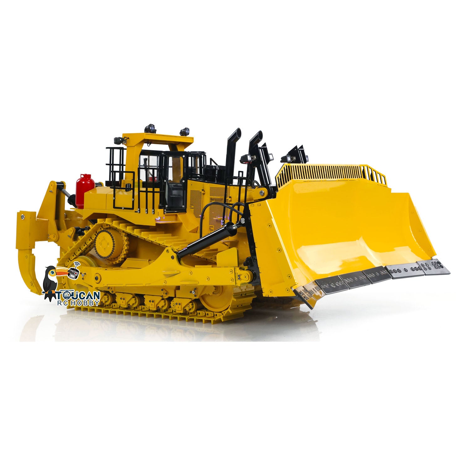 1/14 Scale D11T RC Hydraulic Bulldozer with 3 Plow - Heavy Duty Remote Control Dozer with Sound, Light & Smoke - Pre-Assembled & Painted - Perfect for Construction Enthusiasts & Collectors