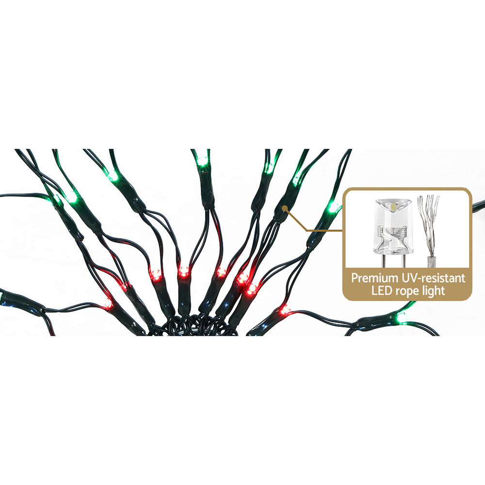 1.3M Christmas Lights - 130 LED Snowflake String Lights for Indoor/Outdoor Holiday Decor - Perfect for Christmas Trees, Windows, and Party Decorations