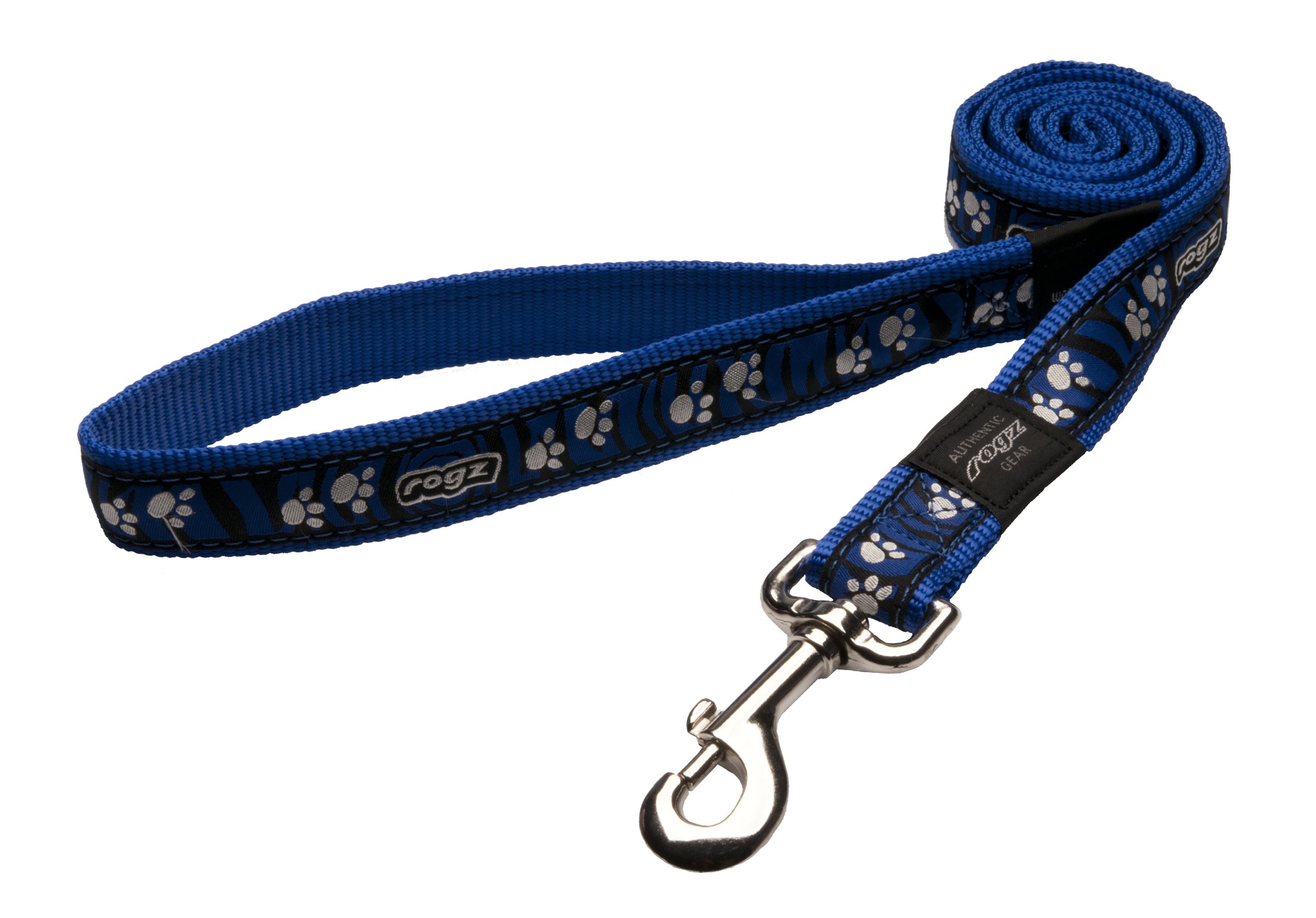 Rogz Reflective Dog Leash - Durable Nylon Pet Walking Lead with Comfortable Handle for Small Medium Large Dogs - Perfect for Night Walks, Jogging, and Outdoor Adventures