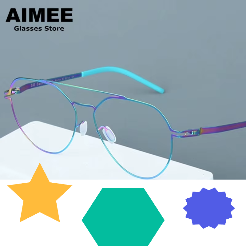 Aimee Unisex Full Rim Oval Double Bridge Steel Eyeglasses Frame 19146 - Lightweight Durable Eyewear for Reading, Work & Fashion (Black/Silver)
