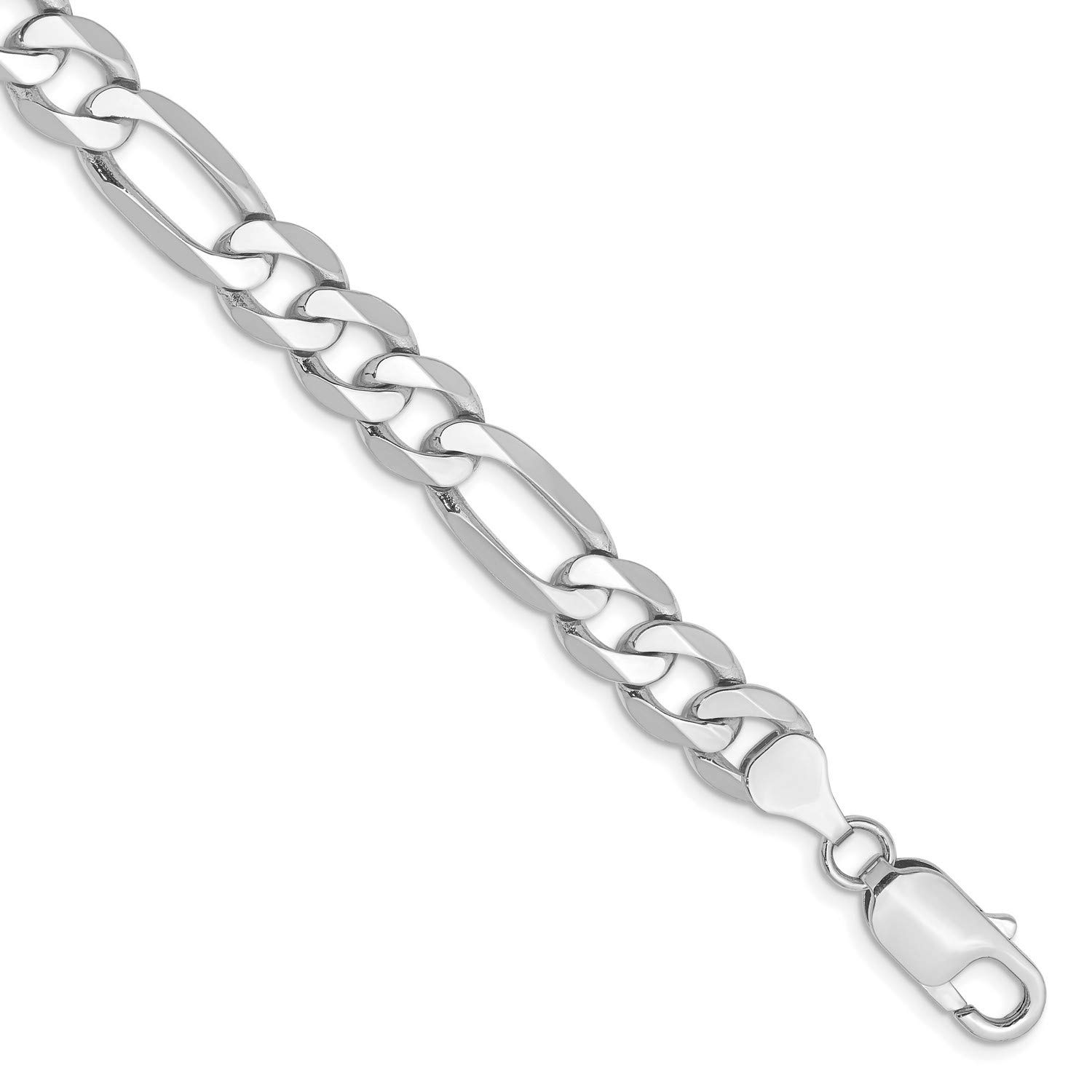 14K White Gold Figaro Chain Necklace, Bracelet or Anklet - Elegant Jewelry for Women & Men - Perfect for Gifts, Weddings & Everyday Wear