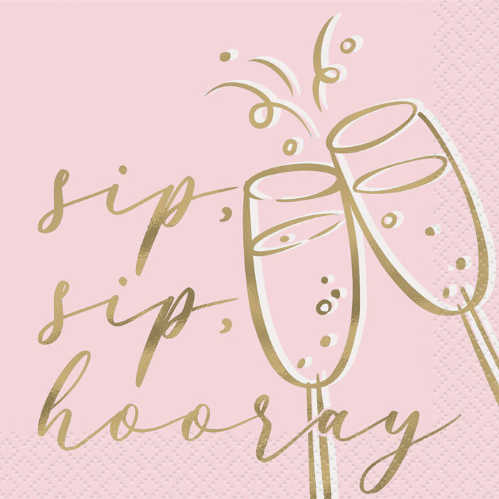 Blush Pink Paper Napkins for Parties & Celebrations - Elegant Disposable Dinner Napkins for Weddings, Baby Showers & Special Events