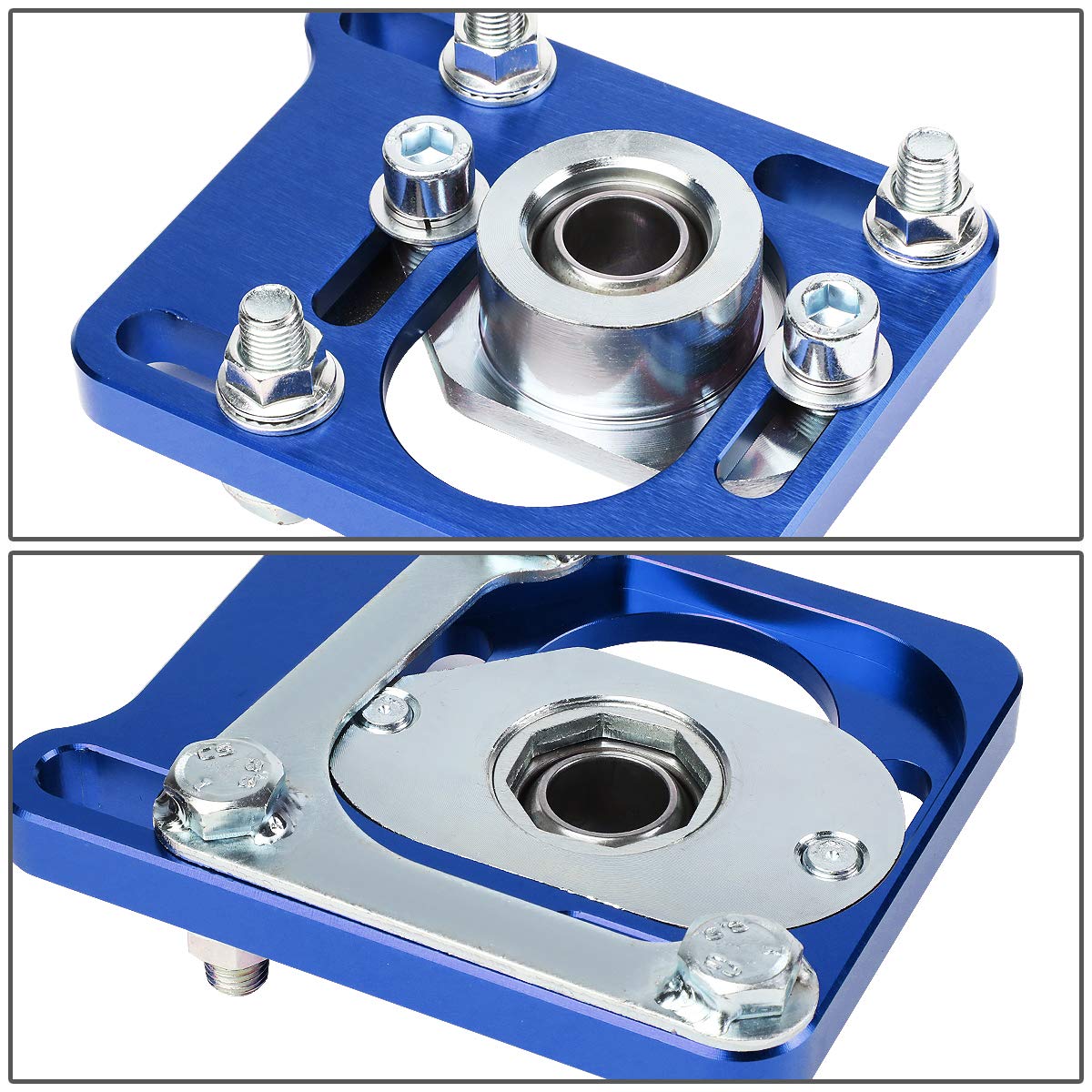 DNA Motoring CBK-PLT-FM94-BL Adjustable Coilover Camber/Caster Plates for Front Suspension - +/- 2.5° Adjustment - Perfect for Performance Tuning, Track Racing & Street Driving