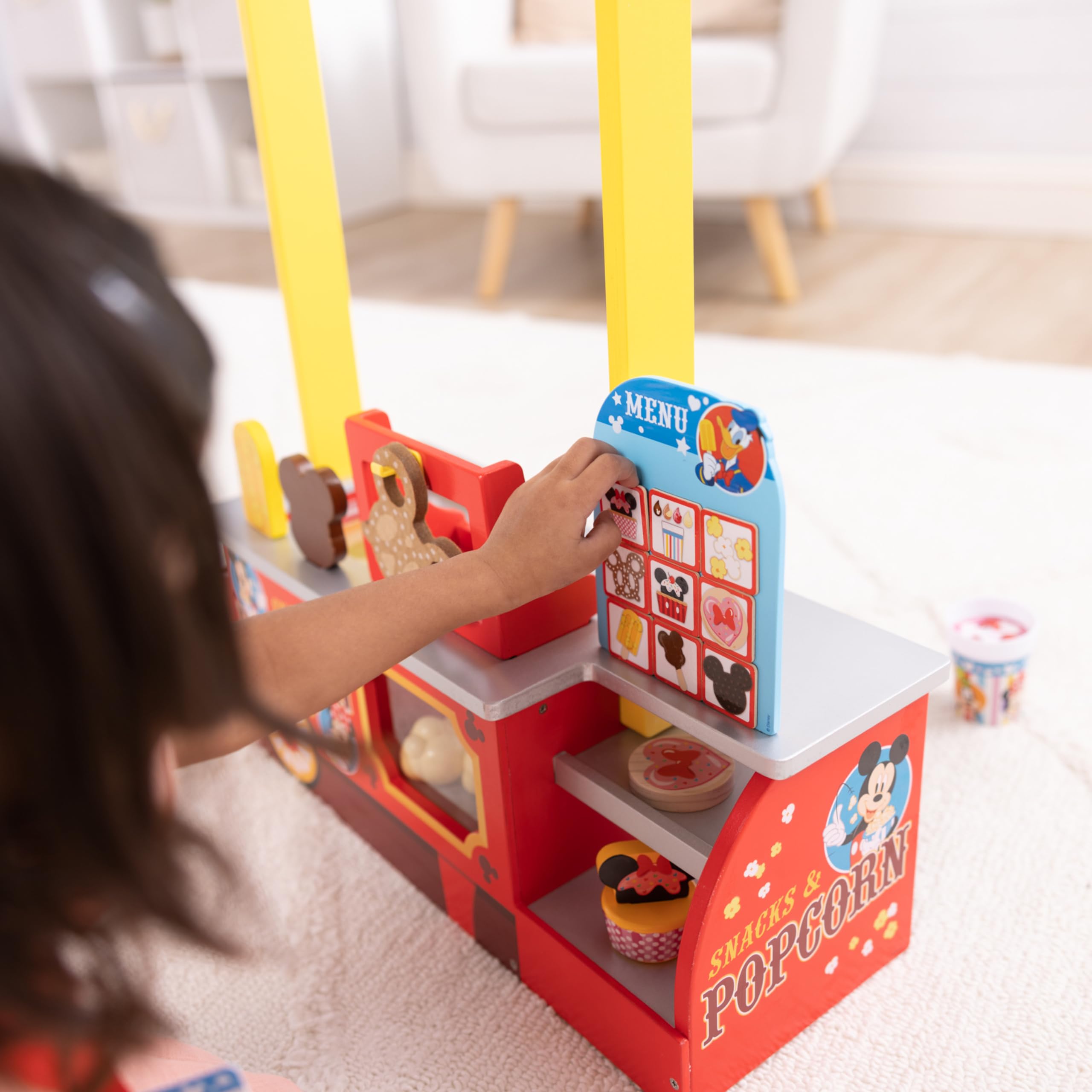 Melissa & Doug Disney Snacks & Popcorn Wooden Pretend Play Food Set – 33-Piece FSC-Certified Toy for Kids | Pretend Play Kitchen Accessories for Imaginative Play & Role-Playing Games