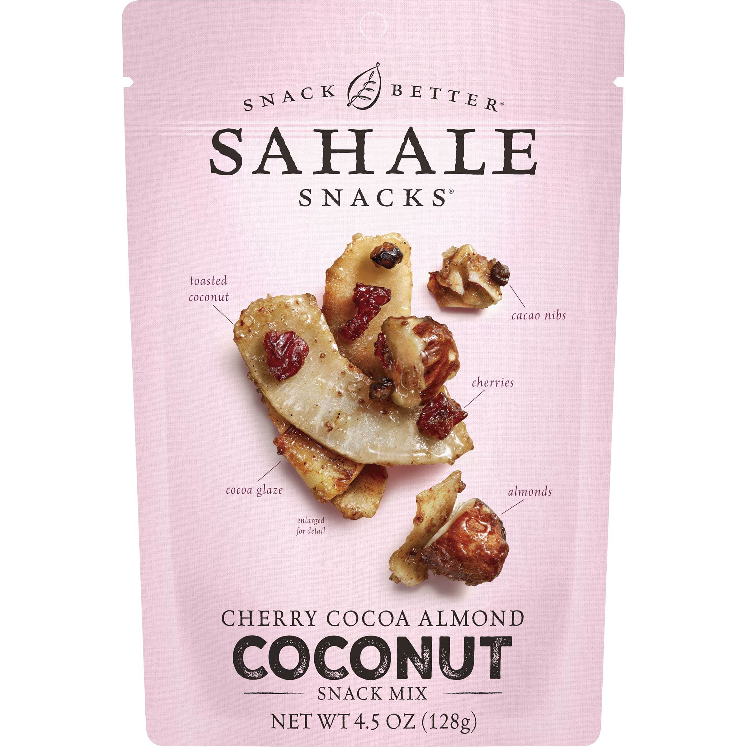 Sahale Snacks Cherry Cocoa Almond Coconut Trail Mix - Gluten Free Healthy Snack - 4.5oz (Pack of 1) - Perfect for Hiking, Office Snacks & On-the-Go Energy Boost