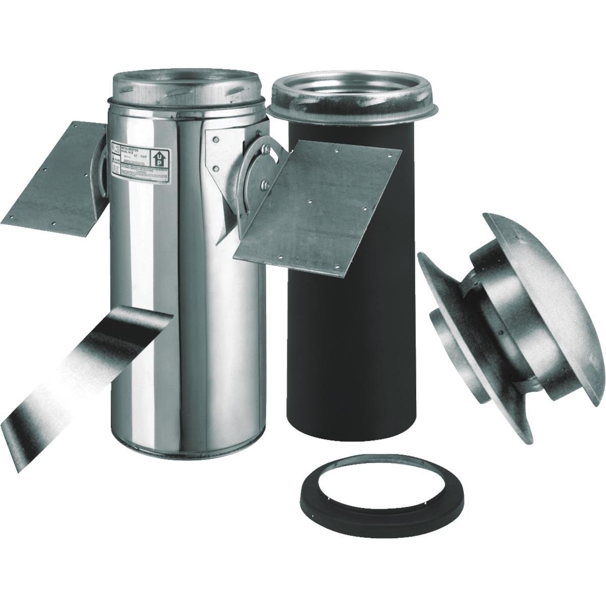 Selkirk 6T-PCK Pitched Ceiling Support Kit - Heavy Duty Metal Flue Pipe Hanger for Chimney & Venting Systems | Perfect for Fireplace, Wood Stove & HVAC Installations