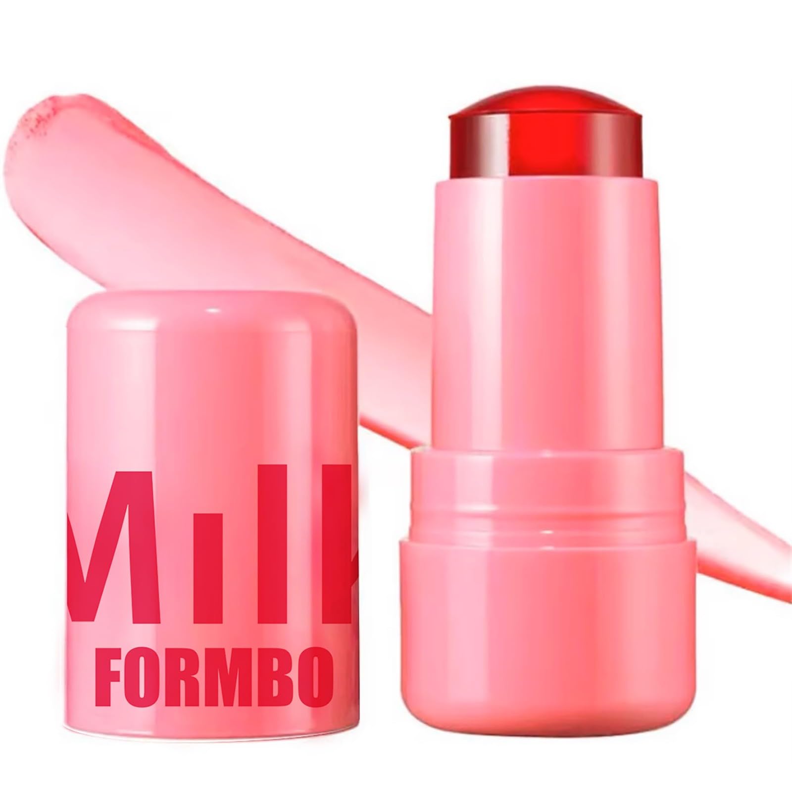 Milk Jelly Blush & Lip Tint - Cooling Water Jelly Tint Stick 0.18 Oz, Sheer Lip & Cheek Stain - Natural Finish (Chill Red) | Perfect for Everyday Makeup, Date Night & On-The-Go Touch Ups